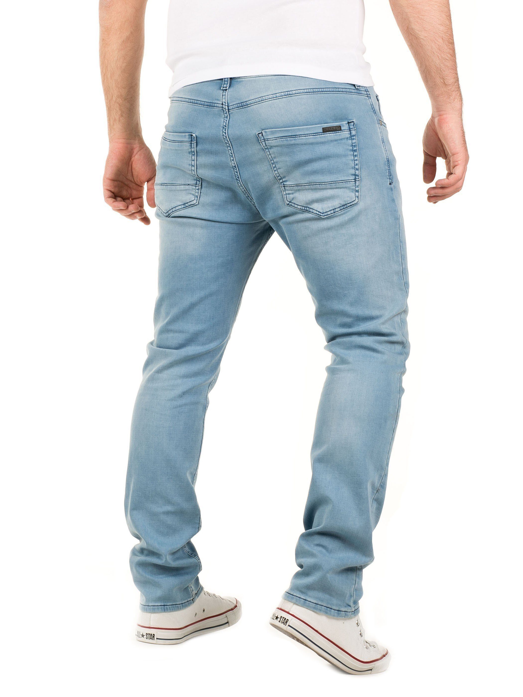 in Sweathosen Slim-fit-Jeans Denim Shadow Hose 3R4020) Jogging Stretch Jogginghose Blau (Blue Jeans Noah WOTEGA in Herren Jeans-Look