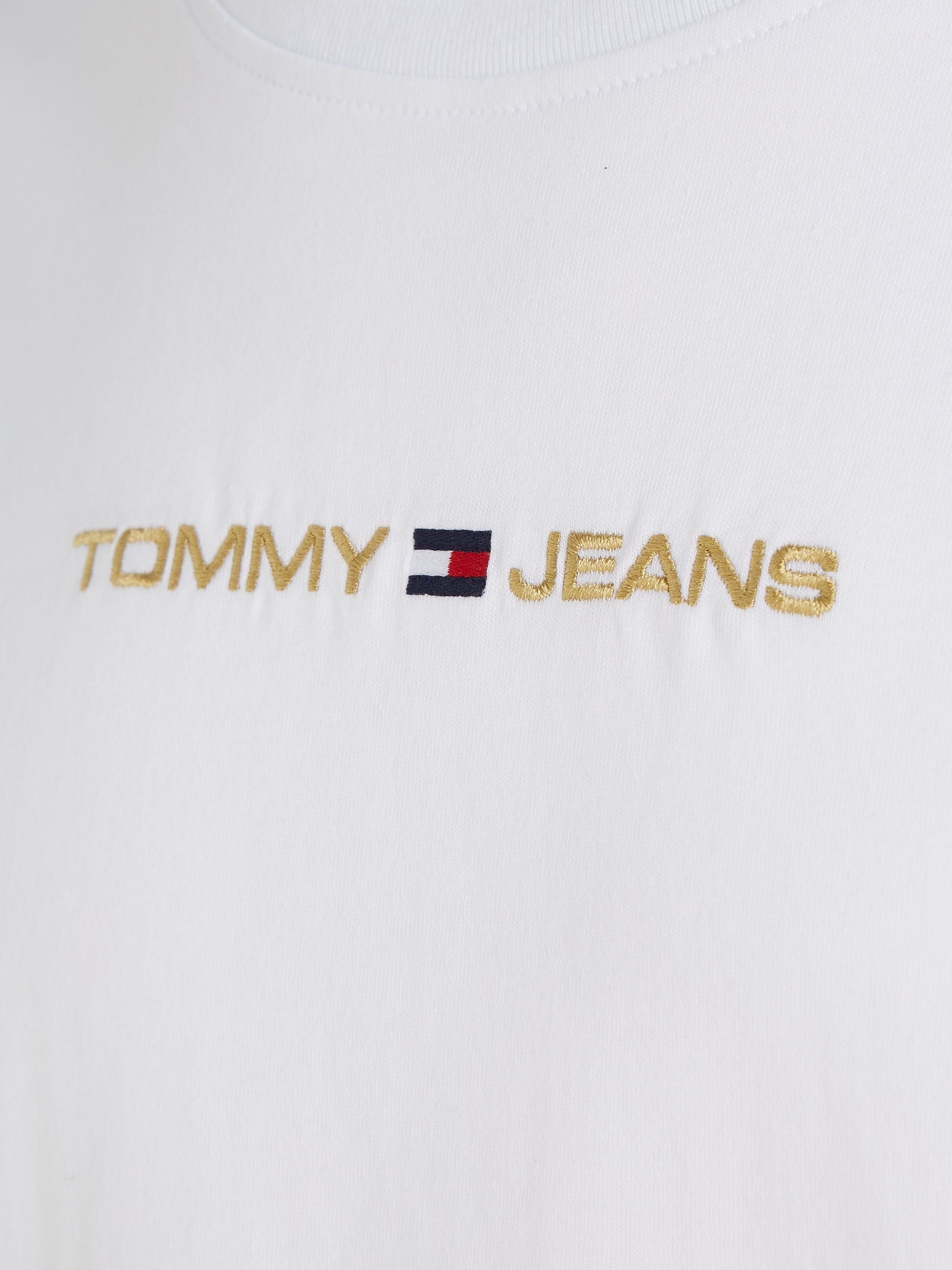 White LINEAR Tommy TJM CLSC T-Shirt GOLD Jeans TEE