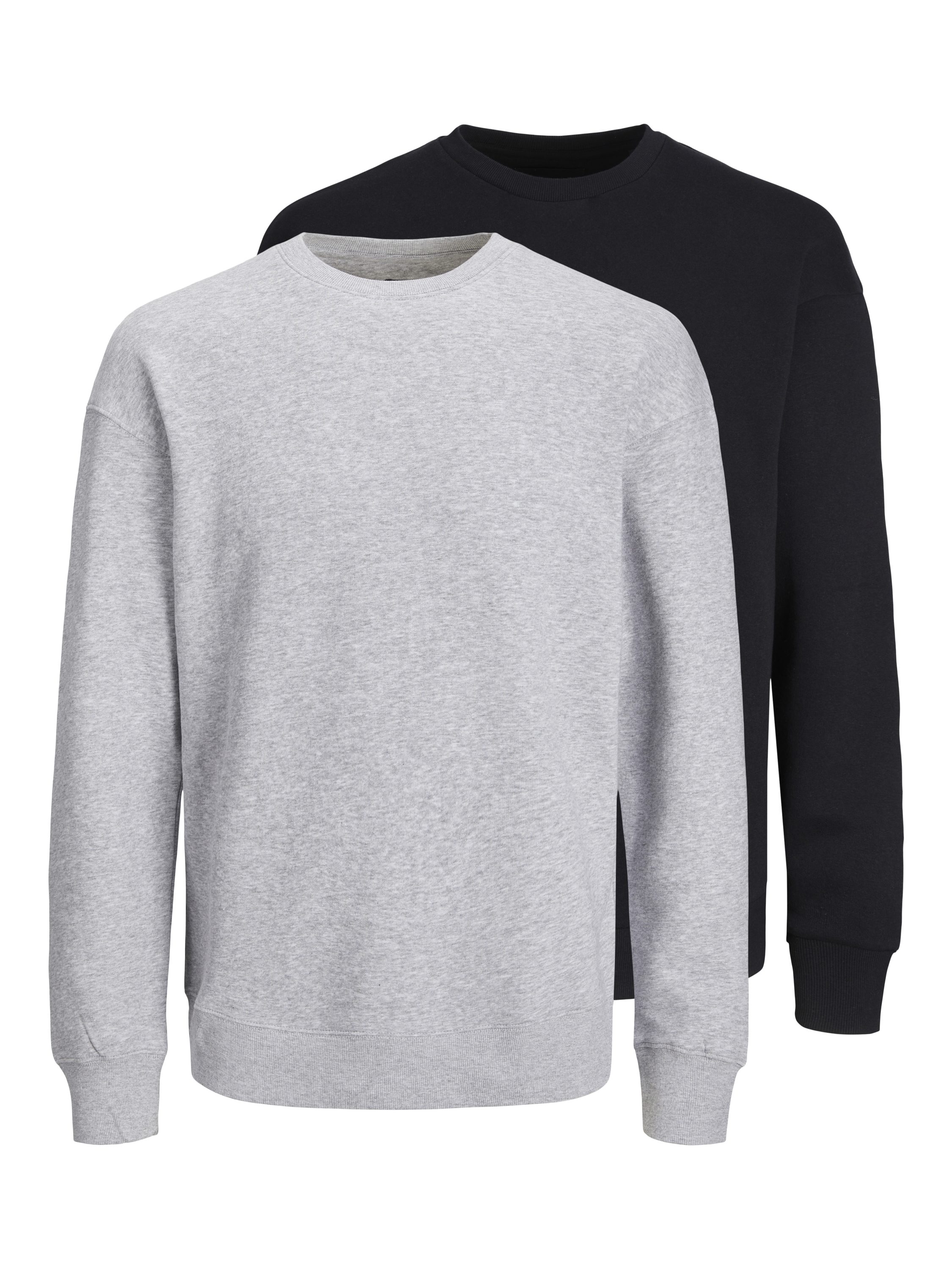 Jack & Jones Sweatshirt JJEBRADLEY SWEAT CREW 2PK MP (Packung, 2-tlg) Materialmix, relaxed fit
