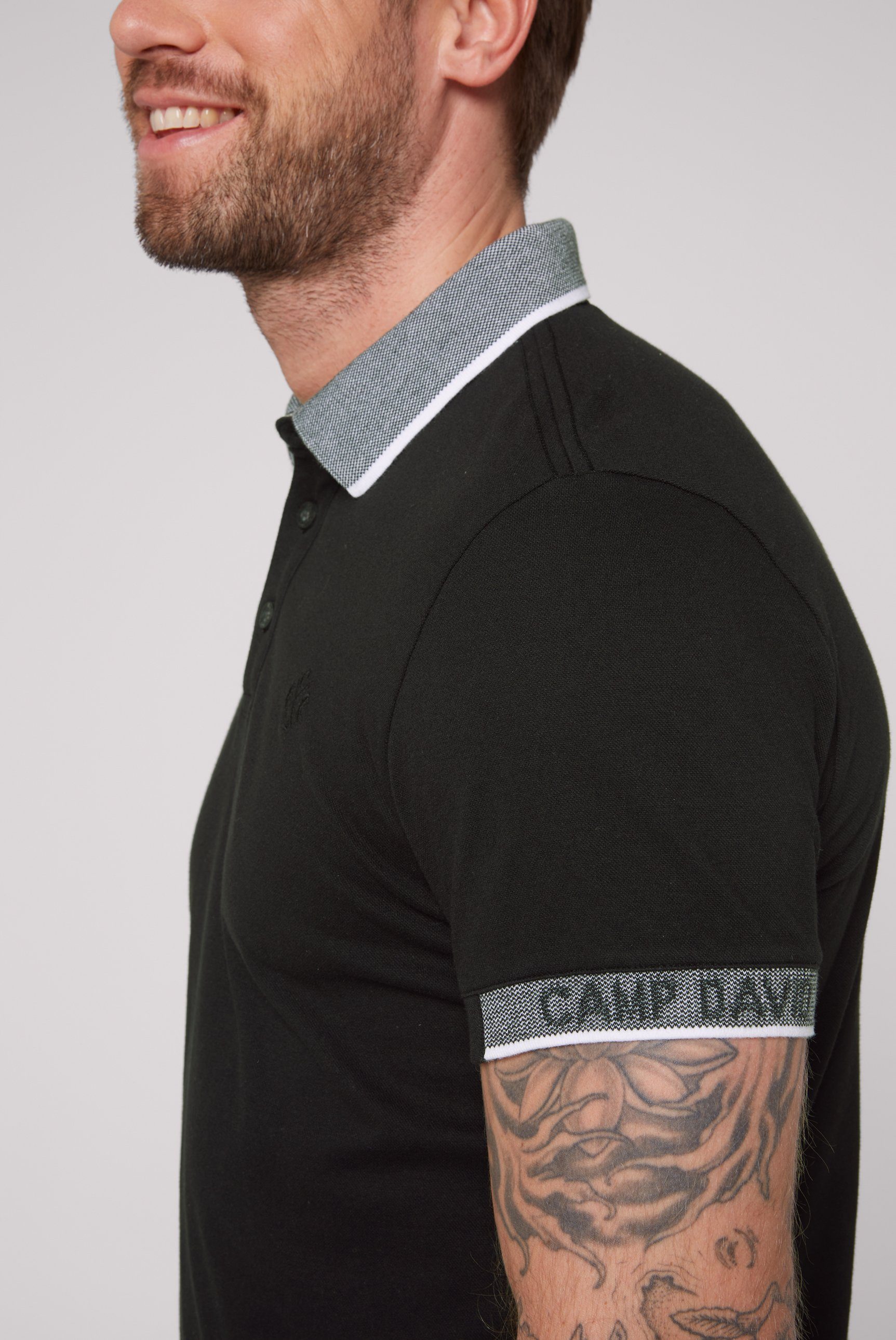 DAVID CAMP Poloshirt mit Bio-Baumwolle