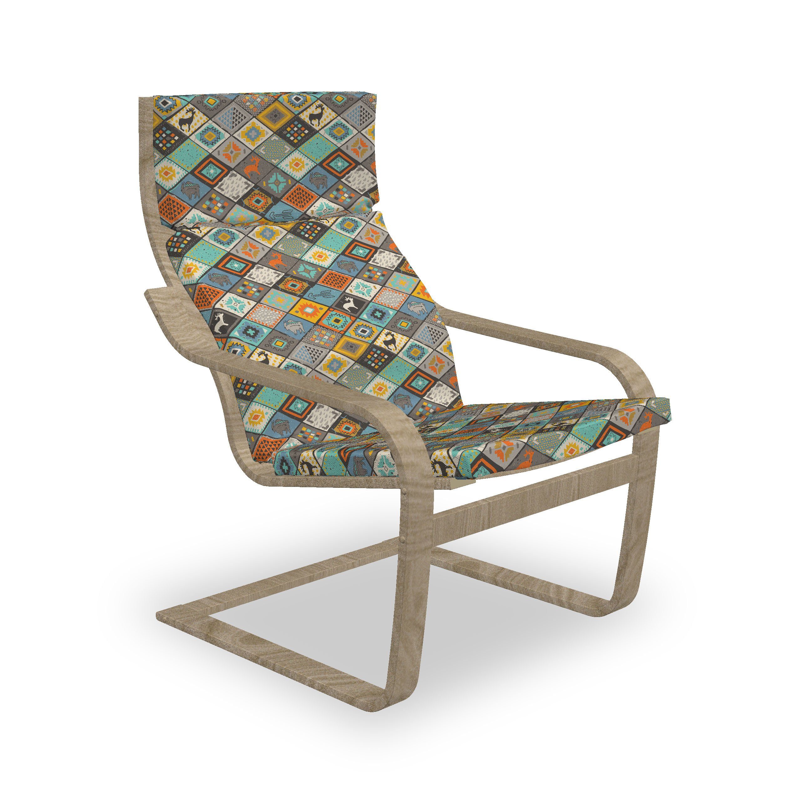 und Stuhlkissen Primitive Sitzkissen Stuhlkissen Reißverschluss, Mosaik-Kunst mit Abakuhaus Hakenschlaufe mit