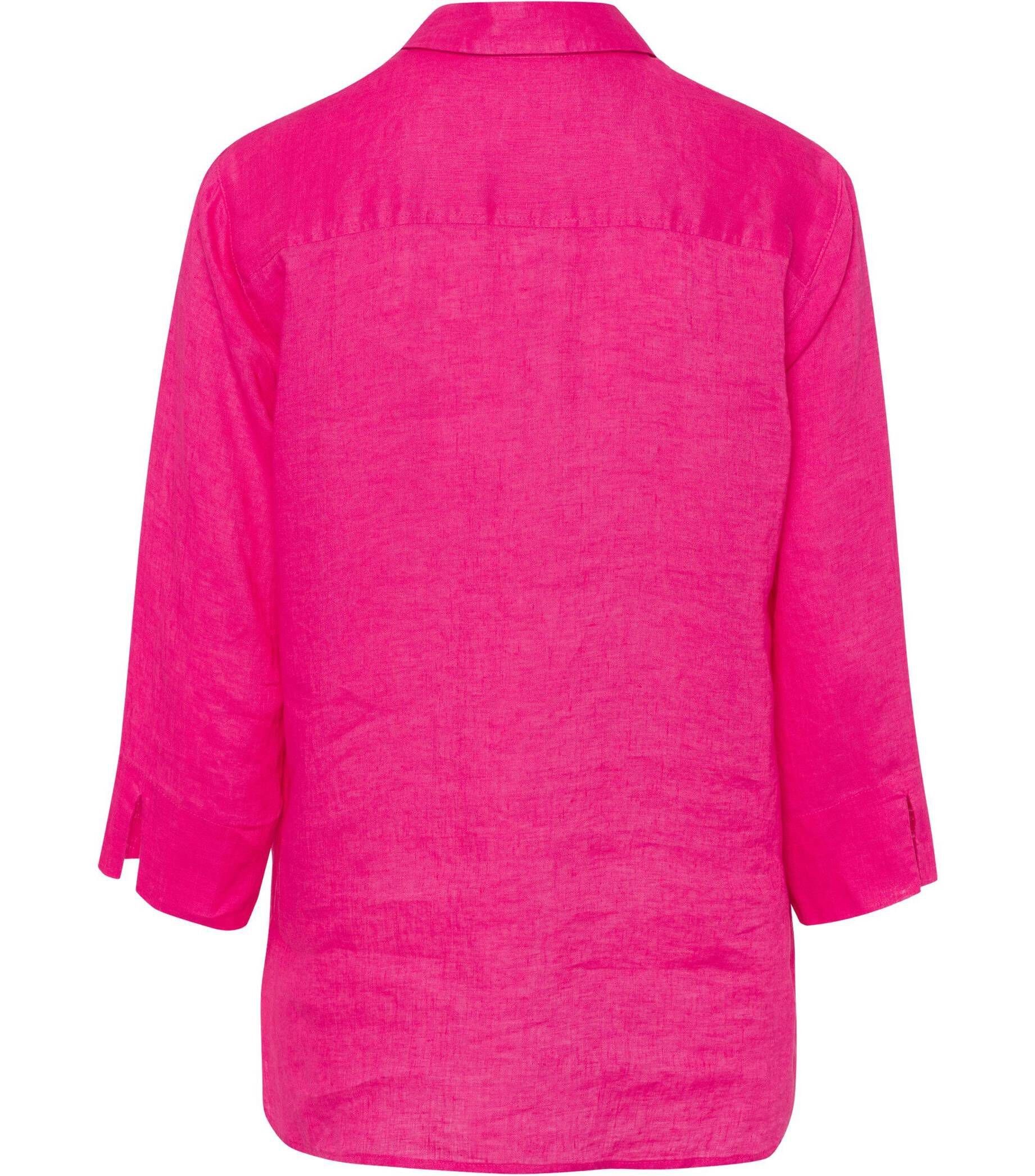 Damen (71) VICKI pink (1-tlg) Leinenbluse Bluse STYLE Brax Klassische