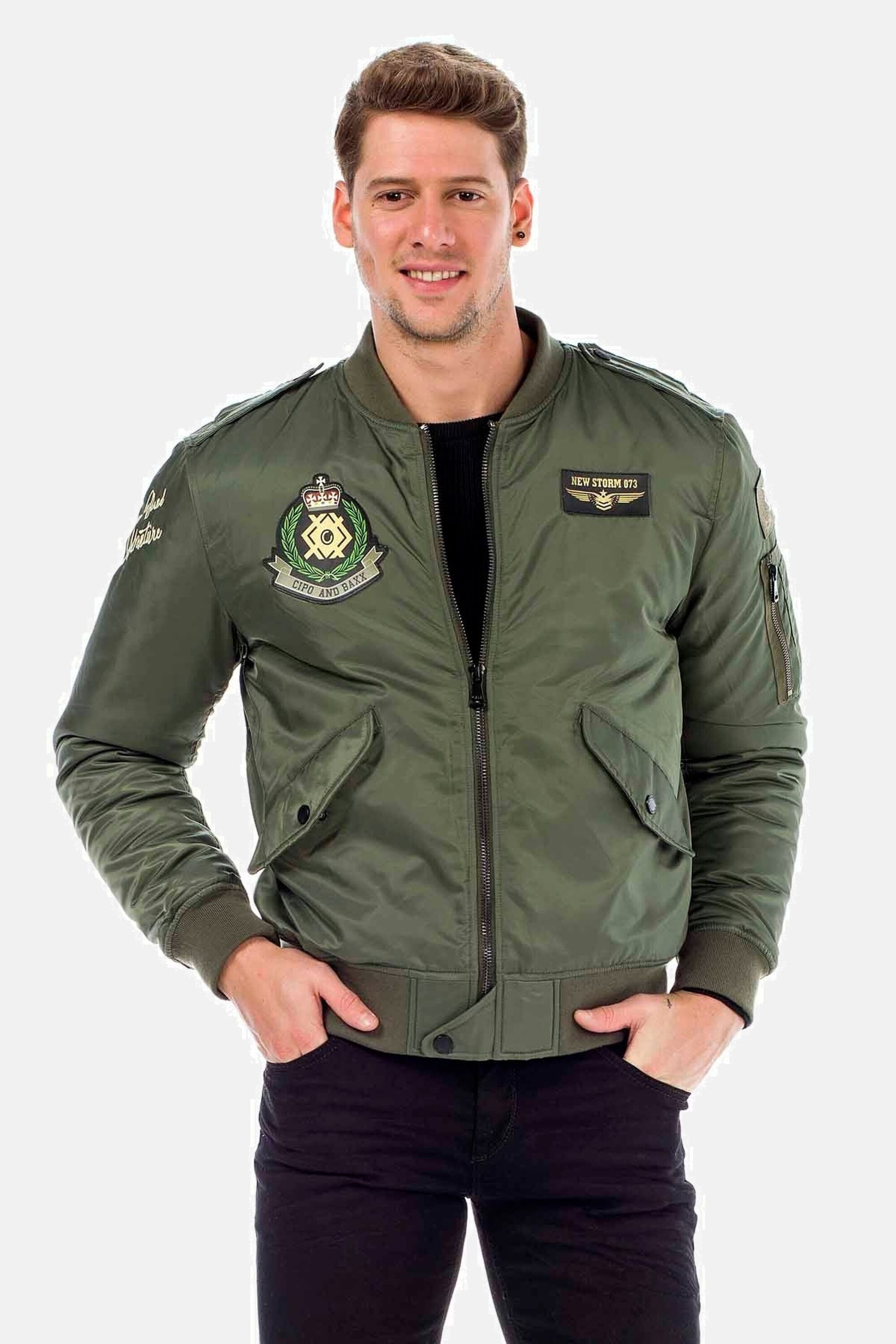 Cipo & Baxx Bomberjacke Jacke in Regular-Fit, CM-133