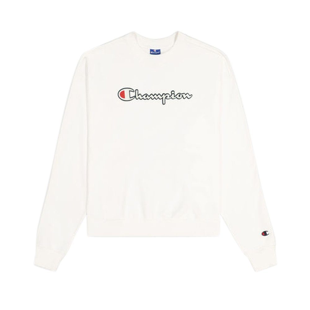 Champion Sweater Sweatpulli Champion Crewneck Sweatshirt (1 Stück, 1-tlg) weiß