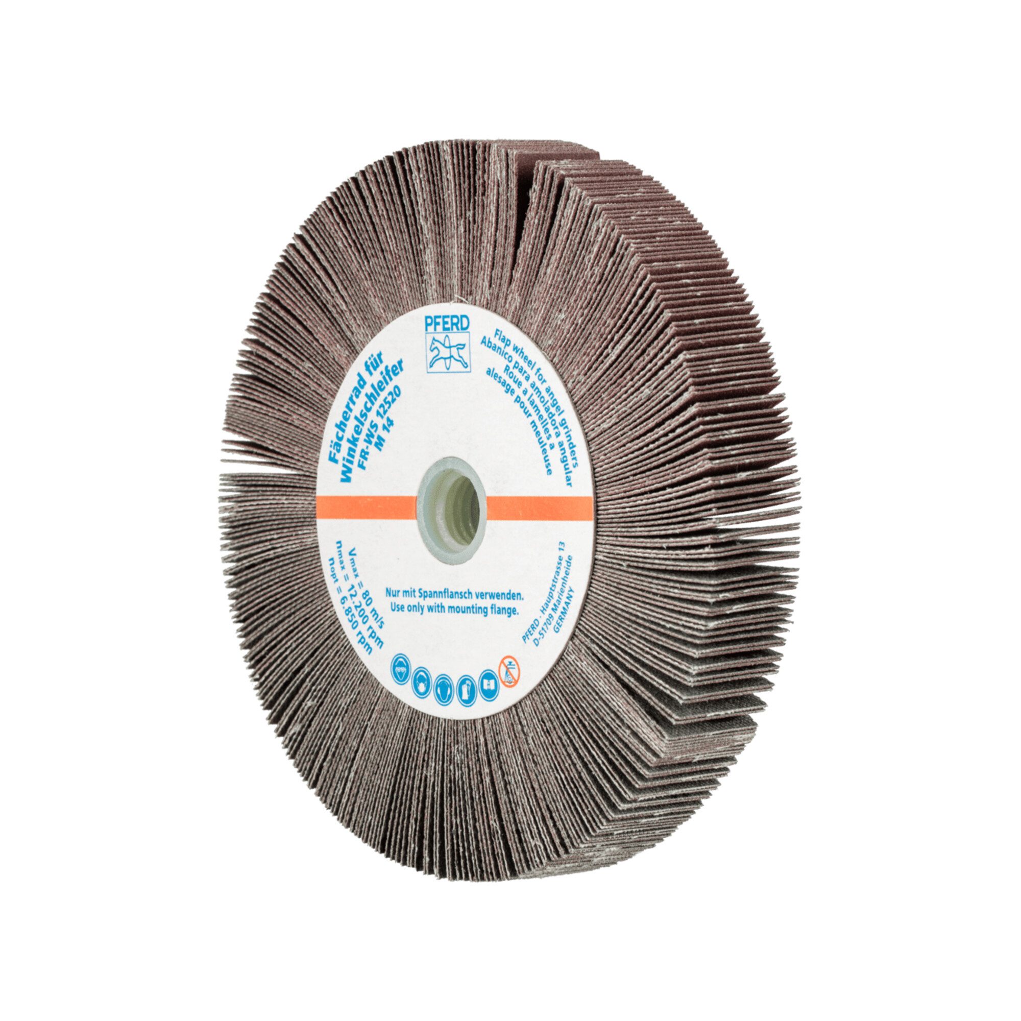 Pferd Fächerscheibe PFERD TOOLS Lamellenschleifrad für Winkelschleifer FR WS Ø 125x20mm M1