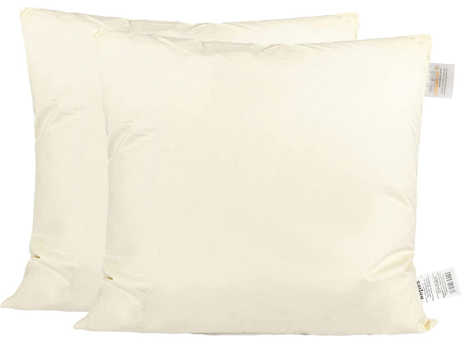 beties Daunenkissen PublikSoft, Füllung: 70% Daunen 30% Federn, Bezug: Baumwolle, Set, 2 Stück, ca. 50x50 cm waschbar, kein Lebendrupf