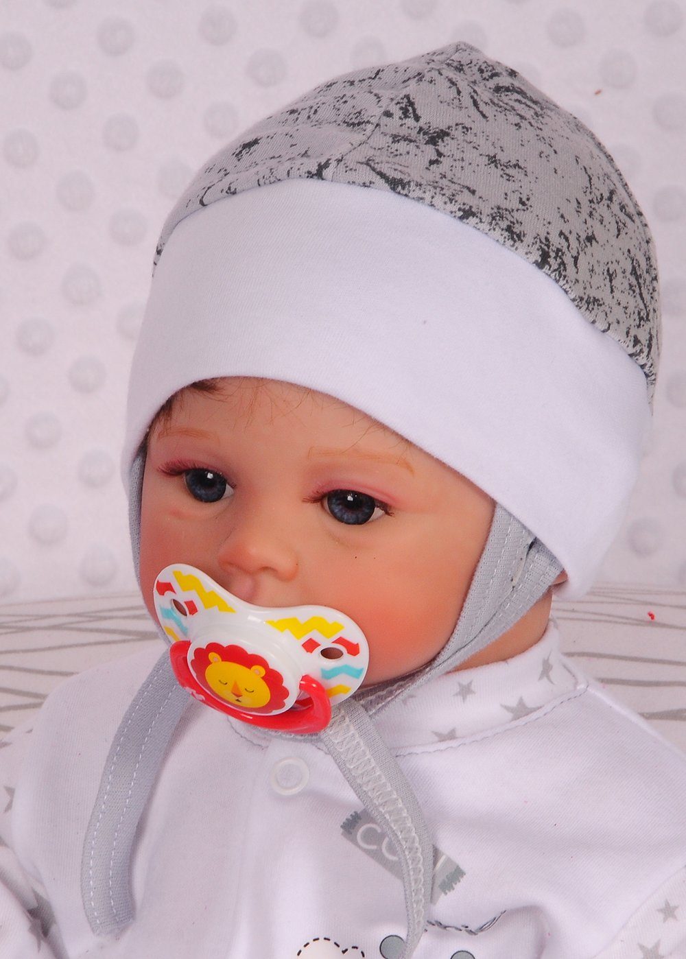La Bortini Erstlingsmütze Mütze für Neugeborene Babymütze Baby Haube 32 34 36 38 40 42 aus reiner Baumwolle