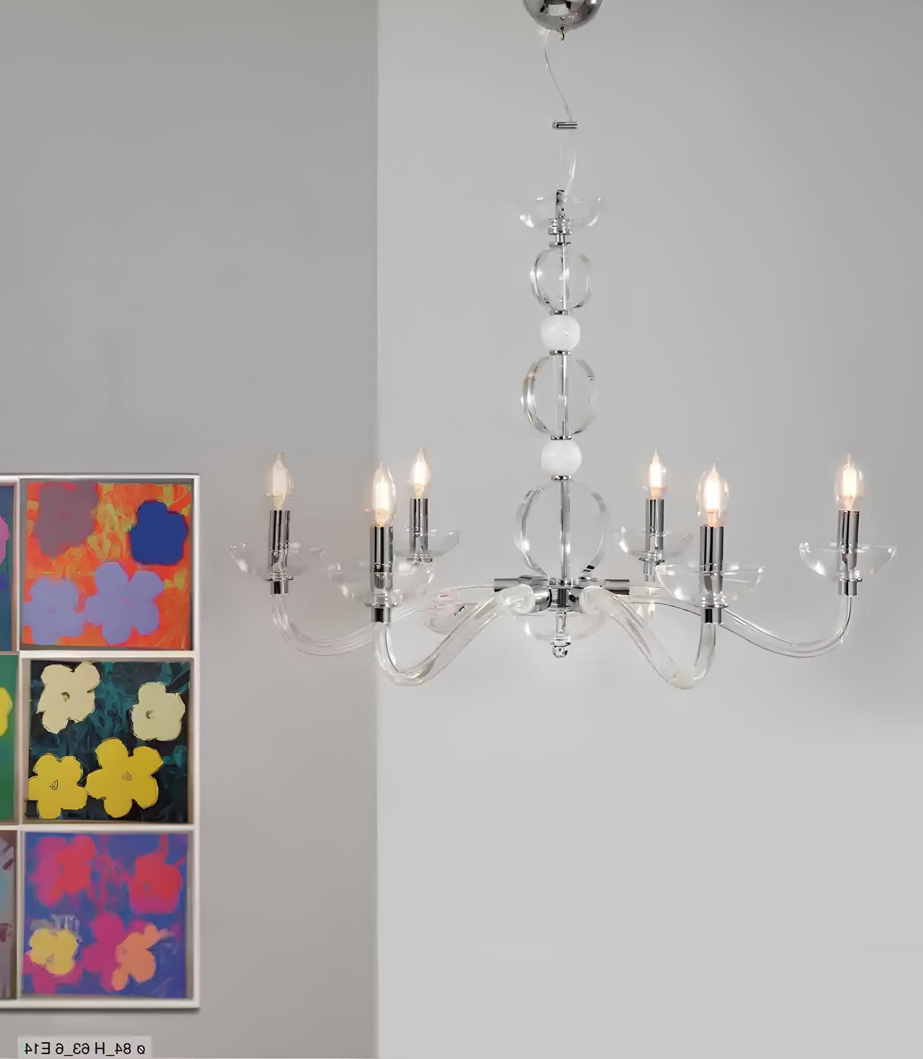 Xlmoebel Deckenleuchte Kristalllüster mit modernem Design und funkelndem Behang, Hergestellt in Europa