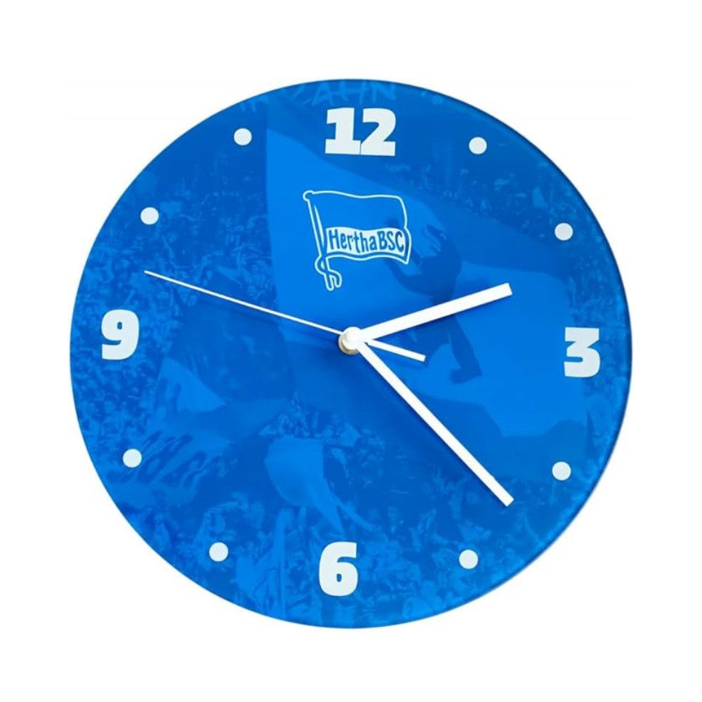 Hertha BSC Berlin Wanduhr Hertha BSC Wanduhr Glas rund