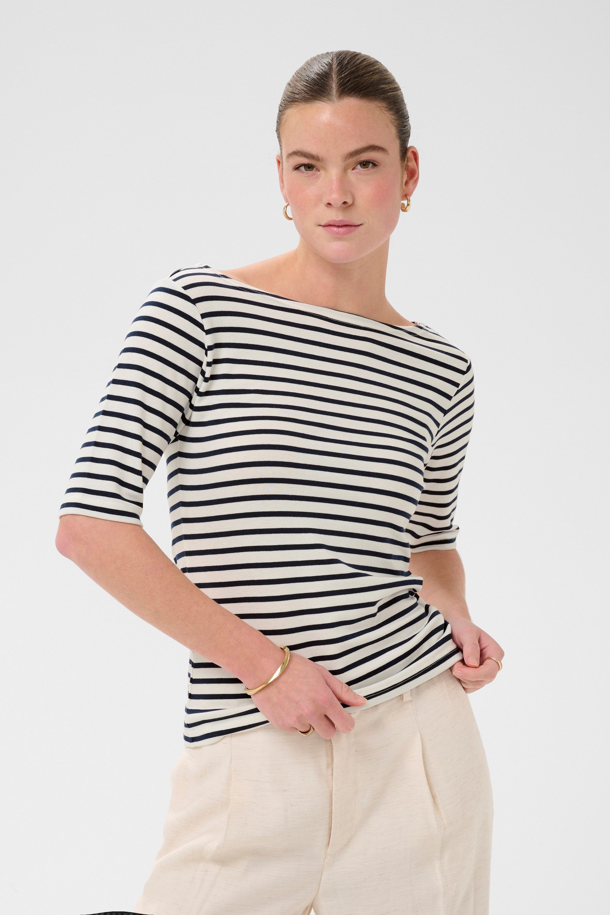 KAFFE Langarmbluse Langarm-Shirt KAliddy