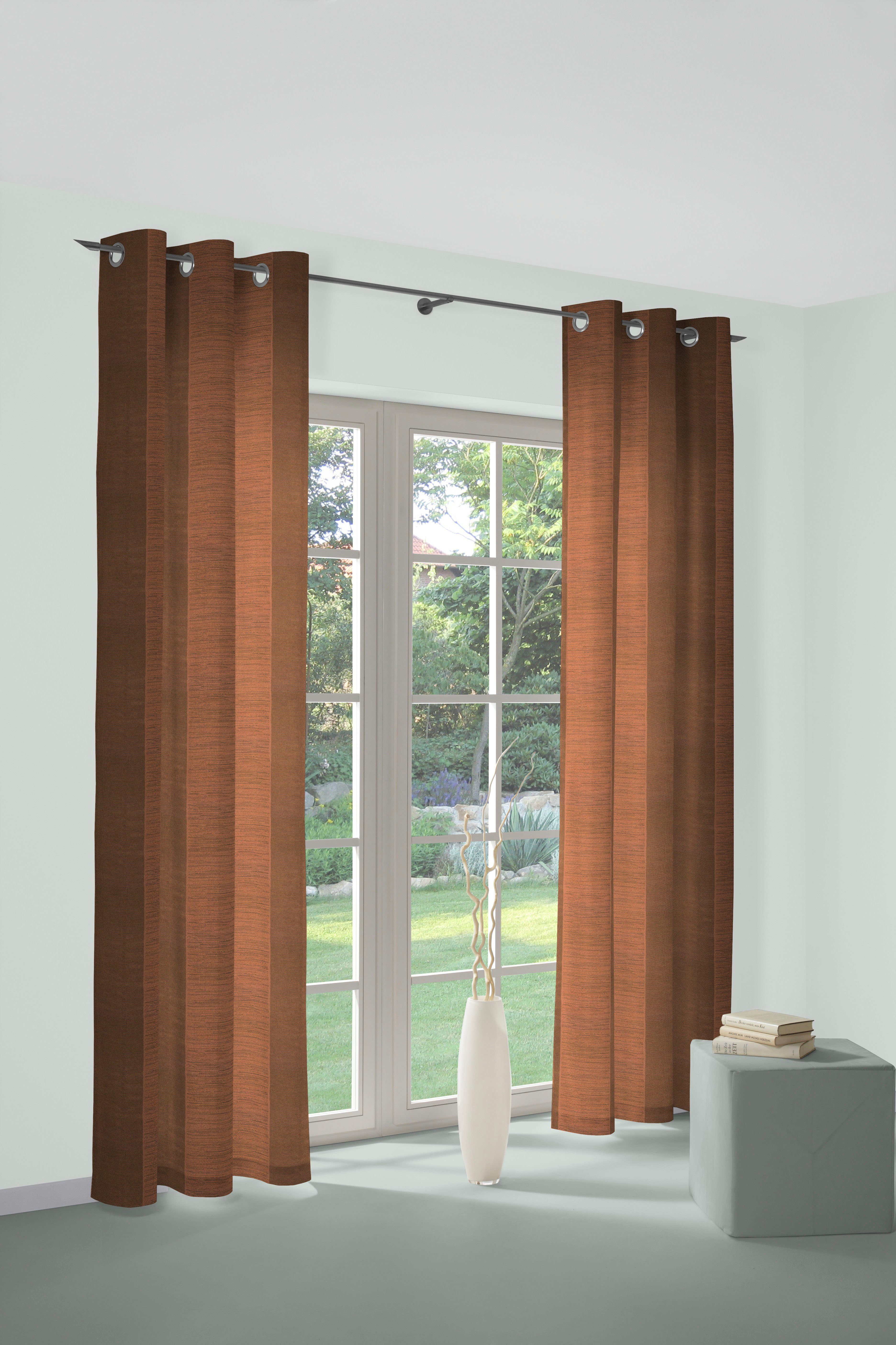 Wirth Vorhang Niederau (1 St), Ösen, blickdicht, Jacquard