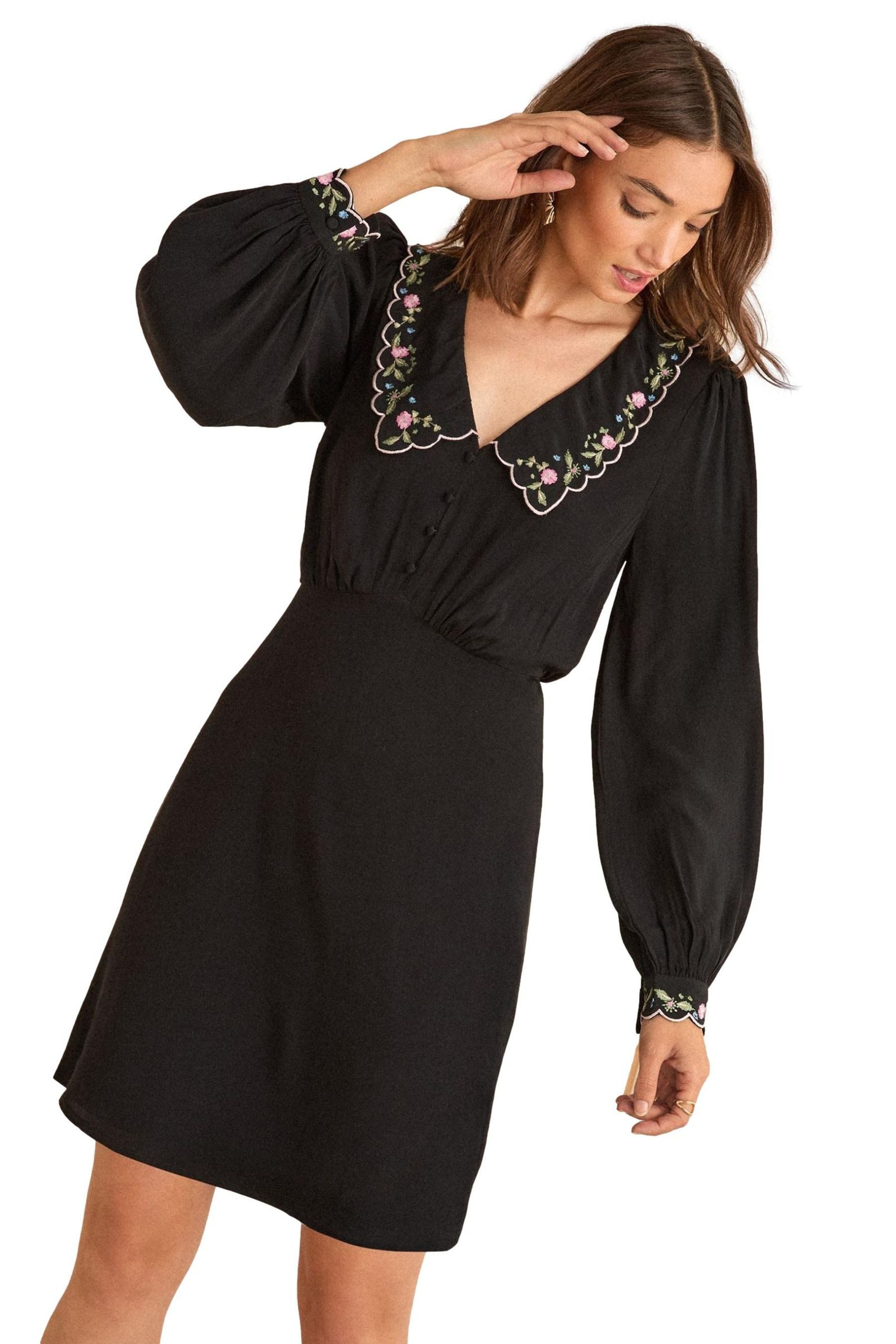 Love & Roses Minikleid Love & Roses Samt-Minikleid mit Bogenkante (1-tlg) günstig online kaufen