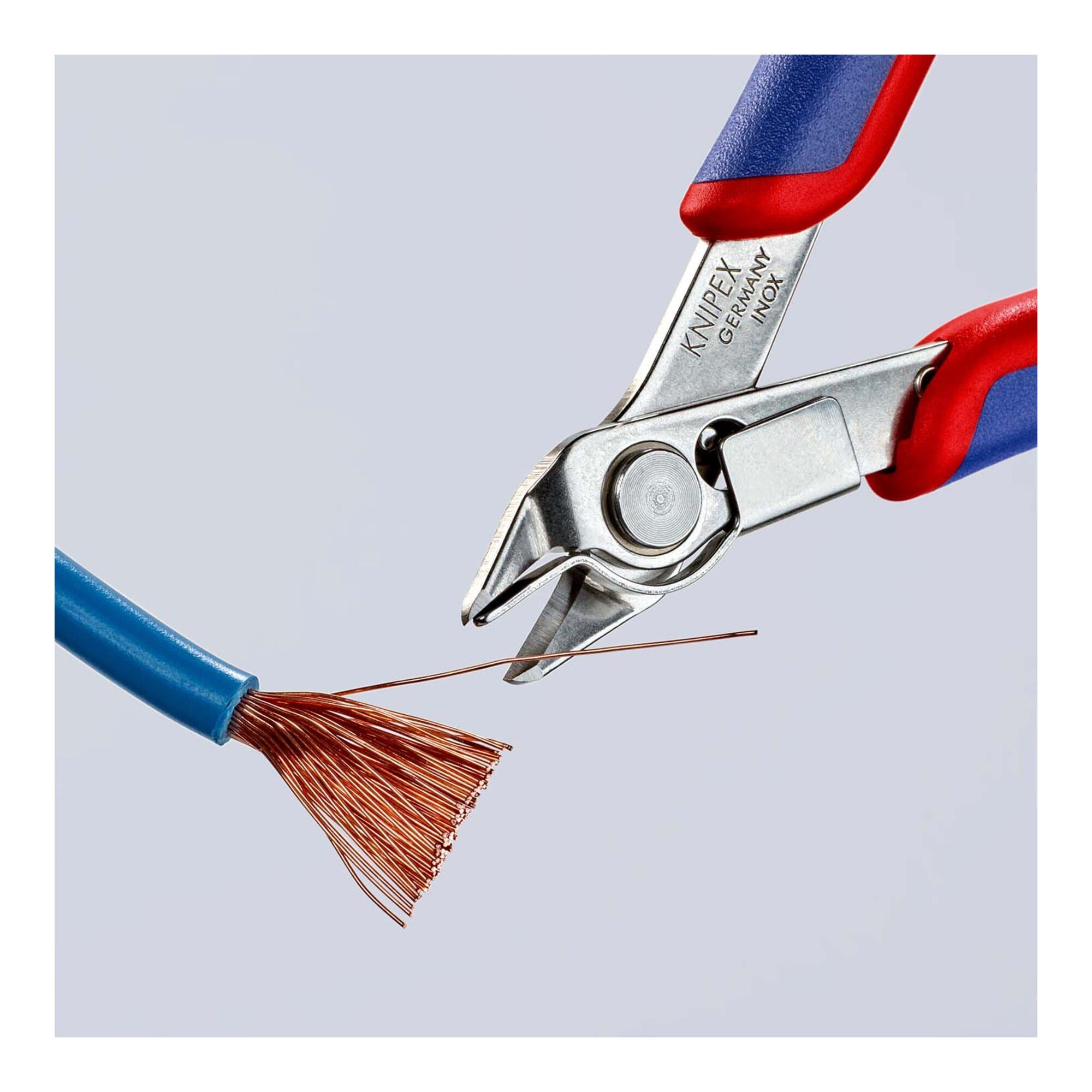 Knipex Seitenschneider KNIPEX 78 13 125 Electronic Super Knips® mit Mehrkomponenten-Hüllen 12