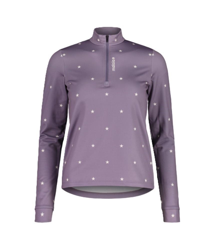 Maloja Langarmshirt SawangM Adventure Midlayer Shirt (warm, 4-Wege-Stretch) violett Damen