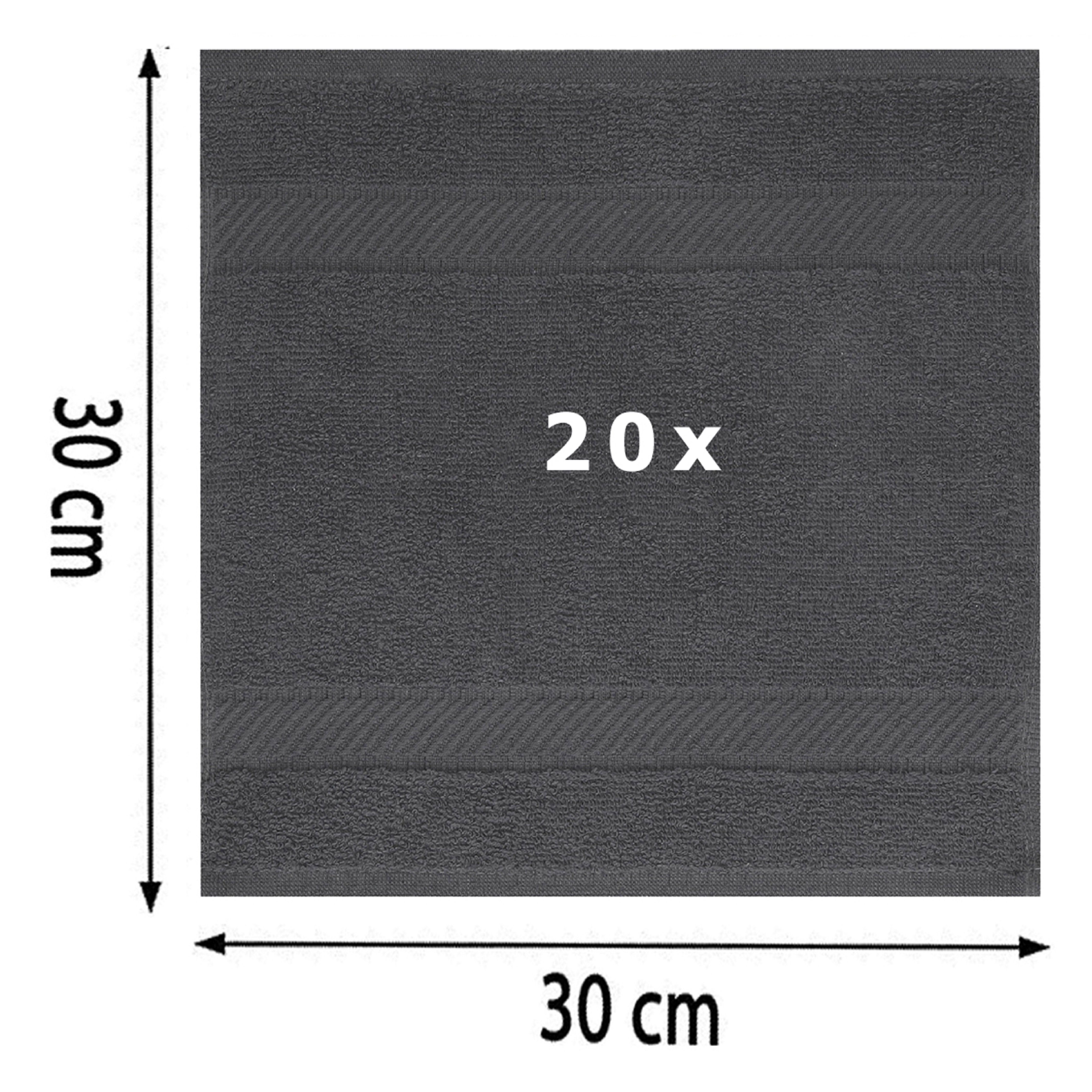 Betz Seiftuch 20 Stück Seiftücher Palermo Größe 30x30 cm Farbe anthrazit