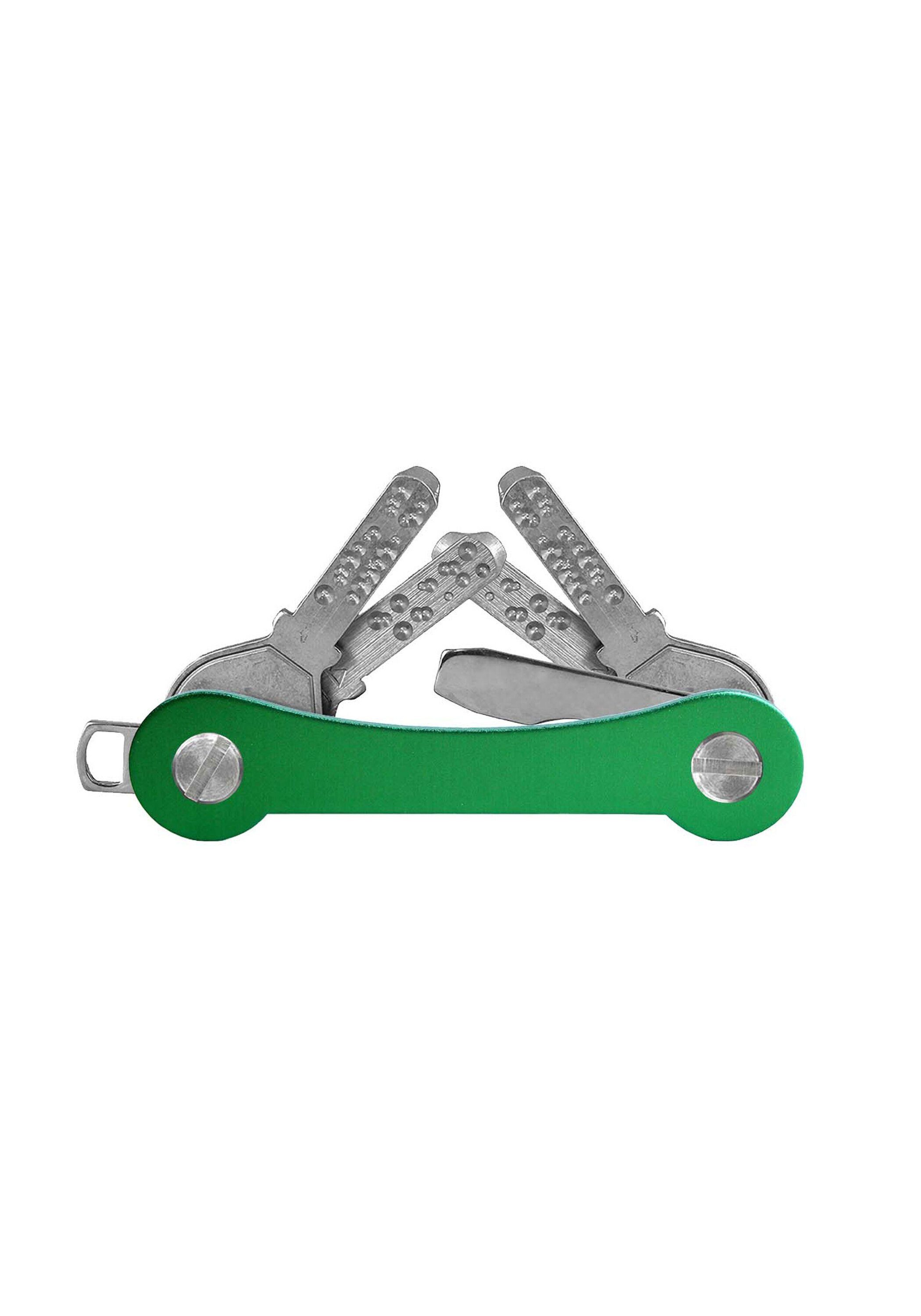 Schlüsselanhänger grün SWISS keycabins Aluminium, made
