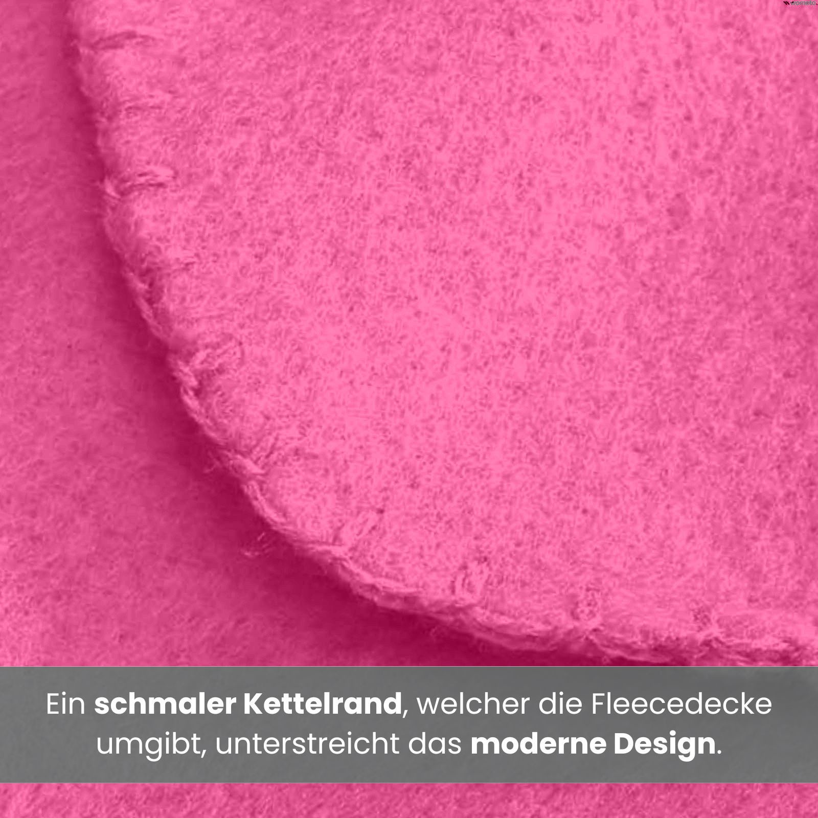 Wohndecke Polar-Fleece ca. 130x160, wometo, OEKO-TEX®, Fleecedecke mit Kettel-Einfassung & Anti-Pilling – Bild 4 von 5