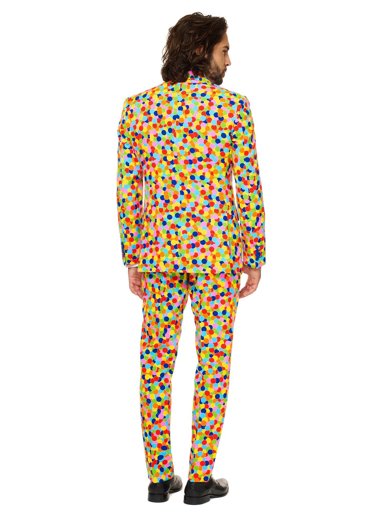 Opposuits Partyanzug Confetteroni Anzug Karnevalskostüm Herren Fasching, Be happy with Konfetti: Herrenanzug für die bunten Momente des Lebens