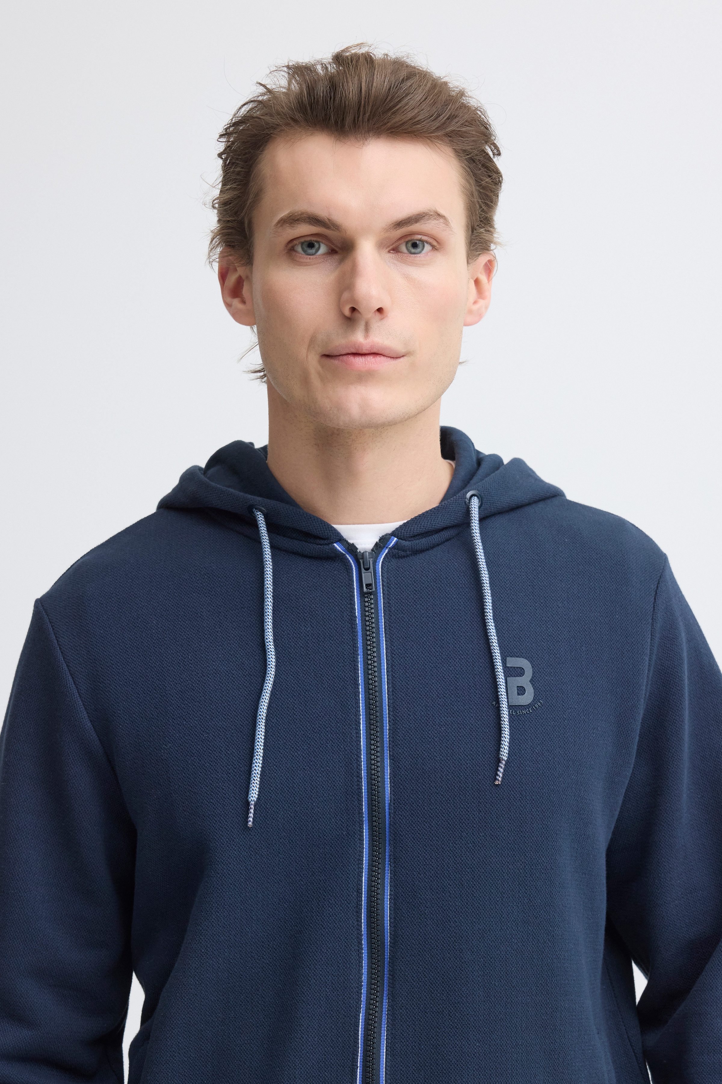 Blend Kapuzensweatshirt BHJUMA PIQUE ZIPP SWEAT mit Reißverschluss, aus Baumwolle und Polyester, Regular Fit