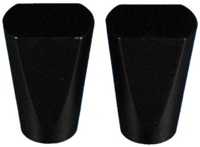 Gardinenstangen-Endstück Dust, Liedeco, Gardinen, (Set, 2-St), für Gardinenstangen Ø 16 mm schwarz | Gardinenstangen-Endstücke