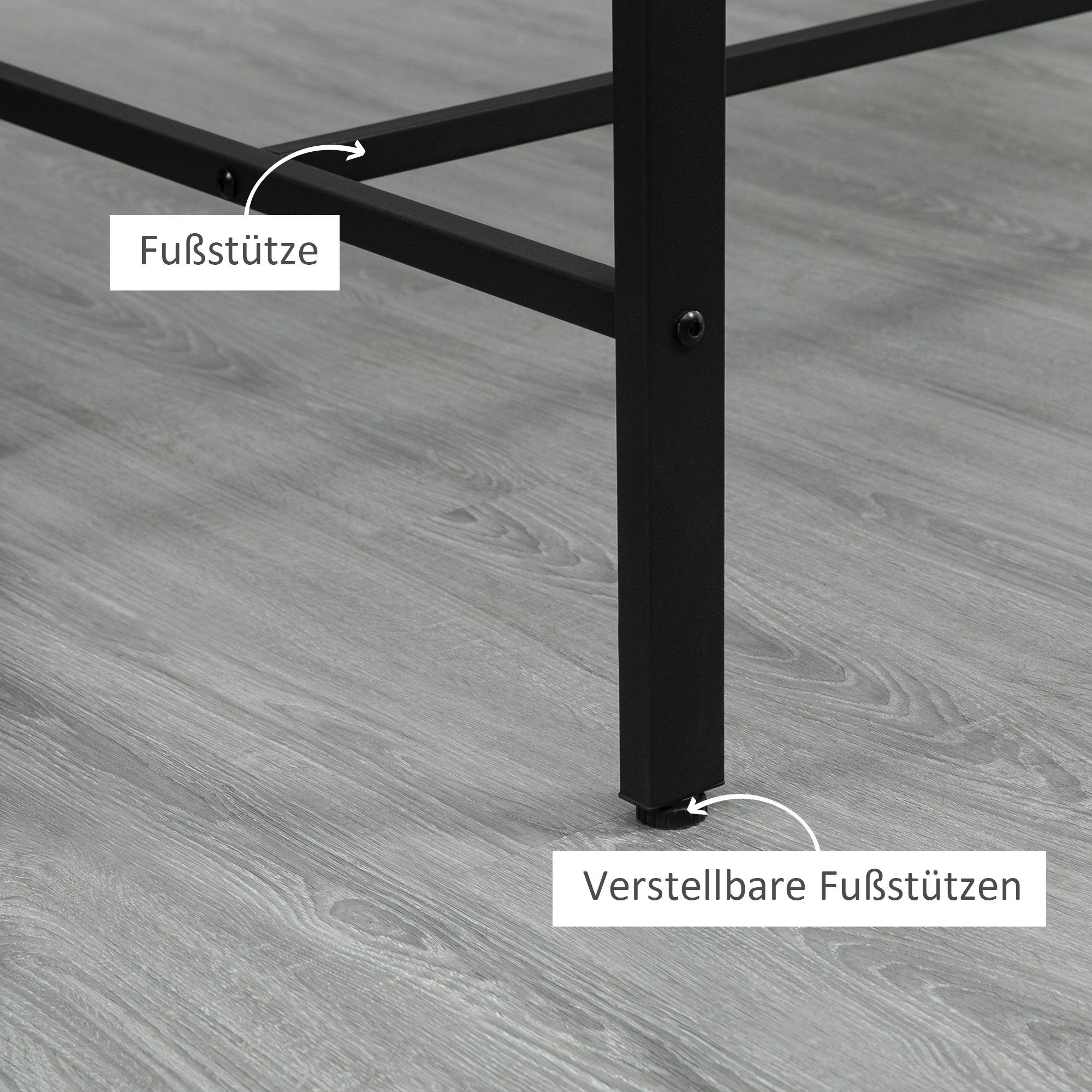 HOMCOM Barhocker, Industrial 5-tlg. Bartisch, Design, Bartisch 90cm 120 x x Set, 60