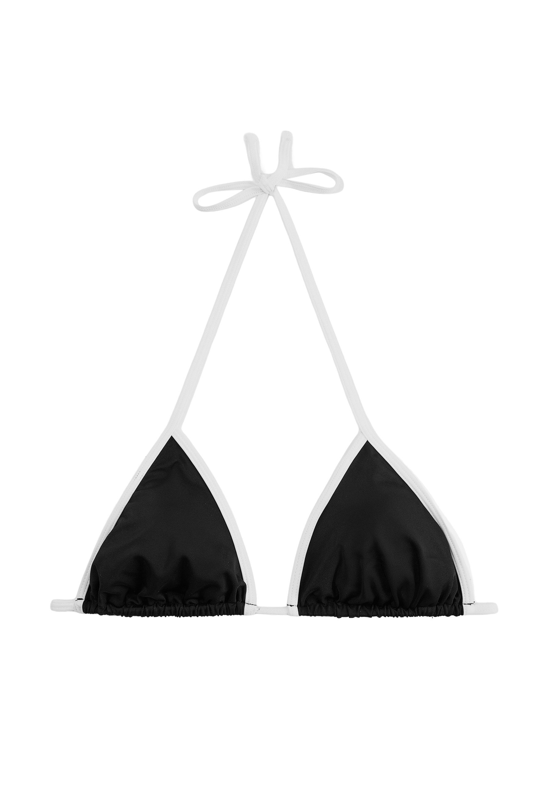 Koton Bügel-Bikini-Top Triangle Oberteil Mit Paspelband Triangel-Bikini-Top