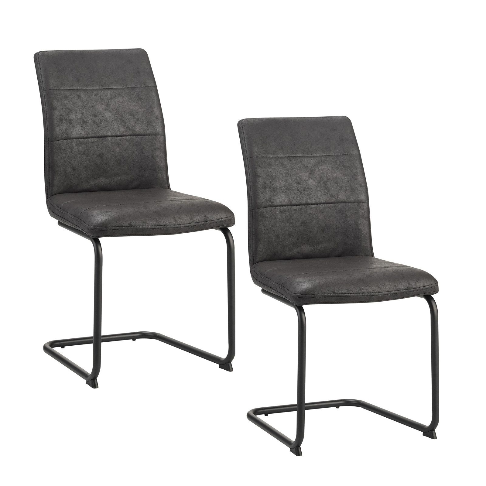 HTI-Living Freischwinger Schwingstuhl Antikanthrazit 2er Set Enie (Set, 2 S günstig online kaufen