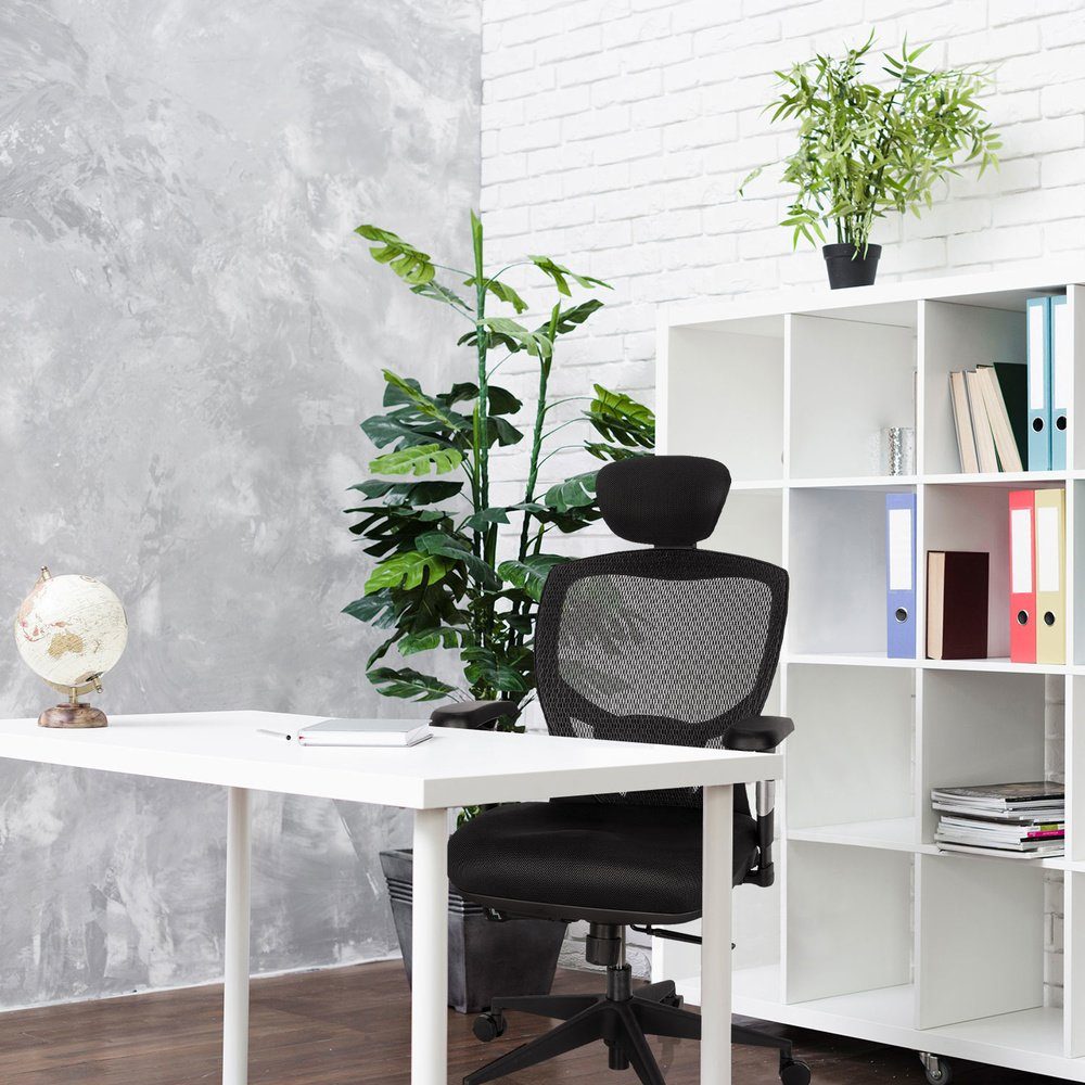 mit OFFICE St), End hjh Bürostuhl (1 Armlehnen Schreibtischstuhl Drehstuhl BASE Schwarz High VENUS ergonomisch Stoff