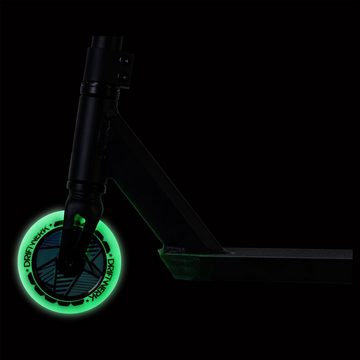 Driftwerk Stuntscooter Freestyle Kinderroller Tretroller DS1.5 Glow in The Dark, Räder leuchten im Dunkeln