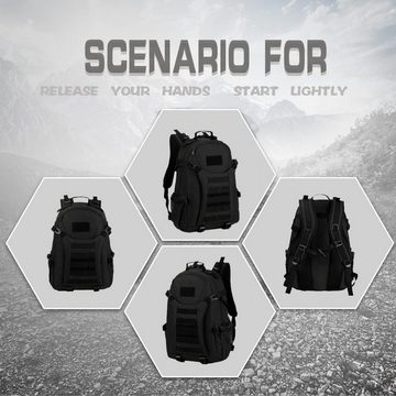 RAIKOU Rucksack 35L Taktischer Rucksack Herren militär Wanderrucksack wasserdicht, zum Wandern Outdoorsports Reisen Camping