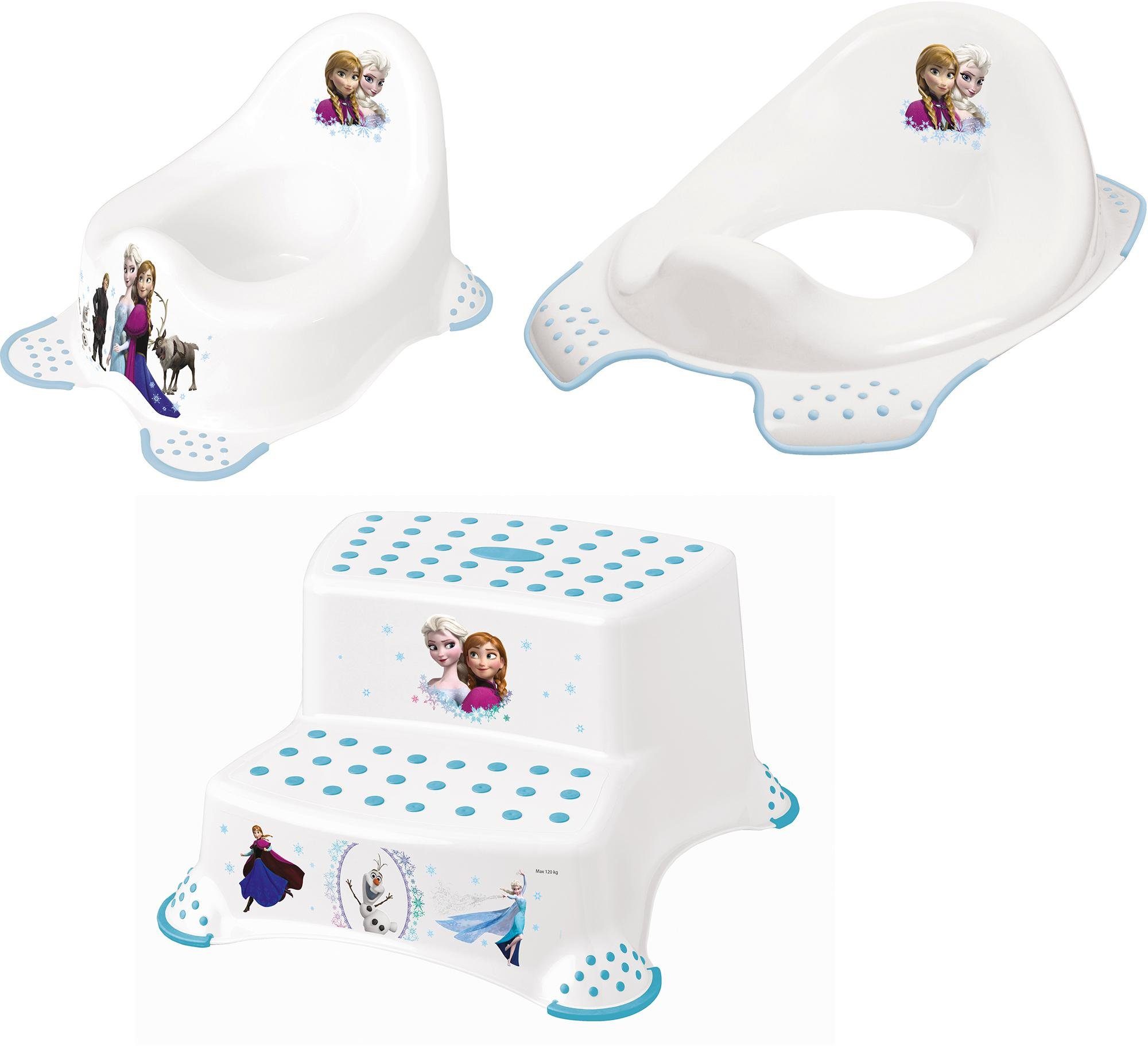 keeeper Töpfchen Frozen, (Set, 3-tlg), Kinderpflege-Set - Töpfchen, Toilettensitz und Tritthocker