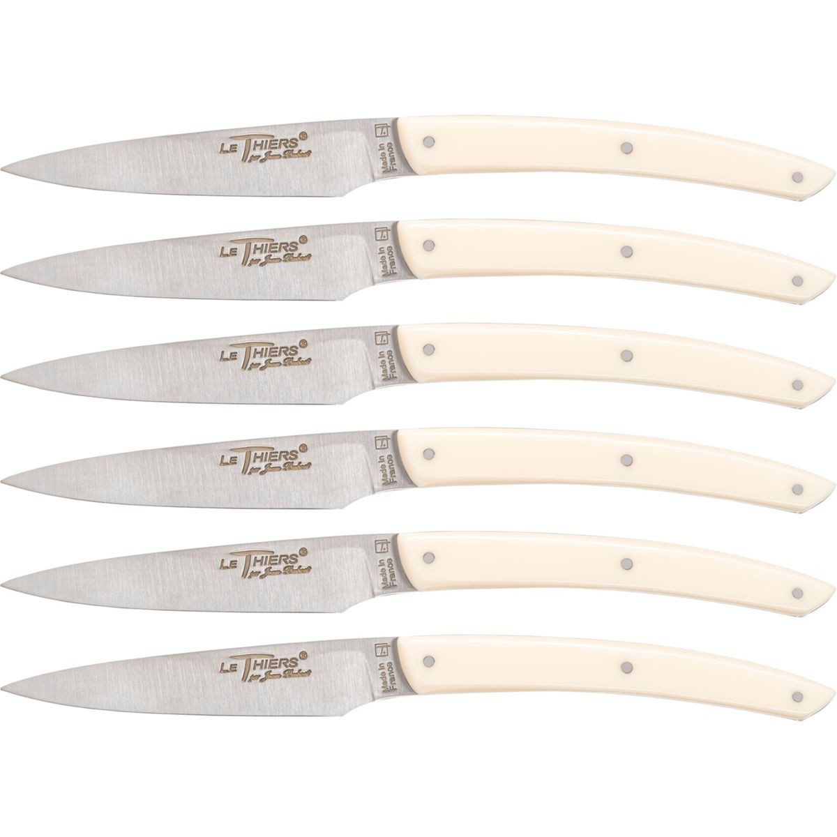 LAGUIOLE Zubereitungsmesser Jean Dubost Ножи Set 6 tlg., Acrylic Ivory