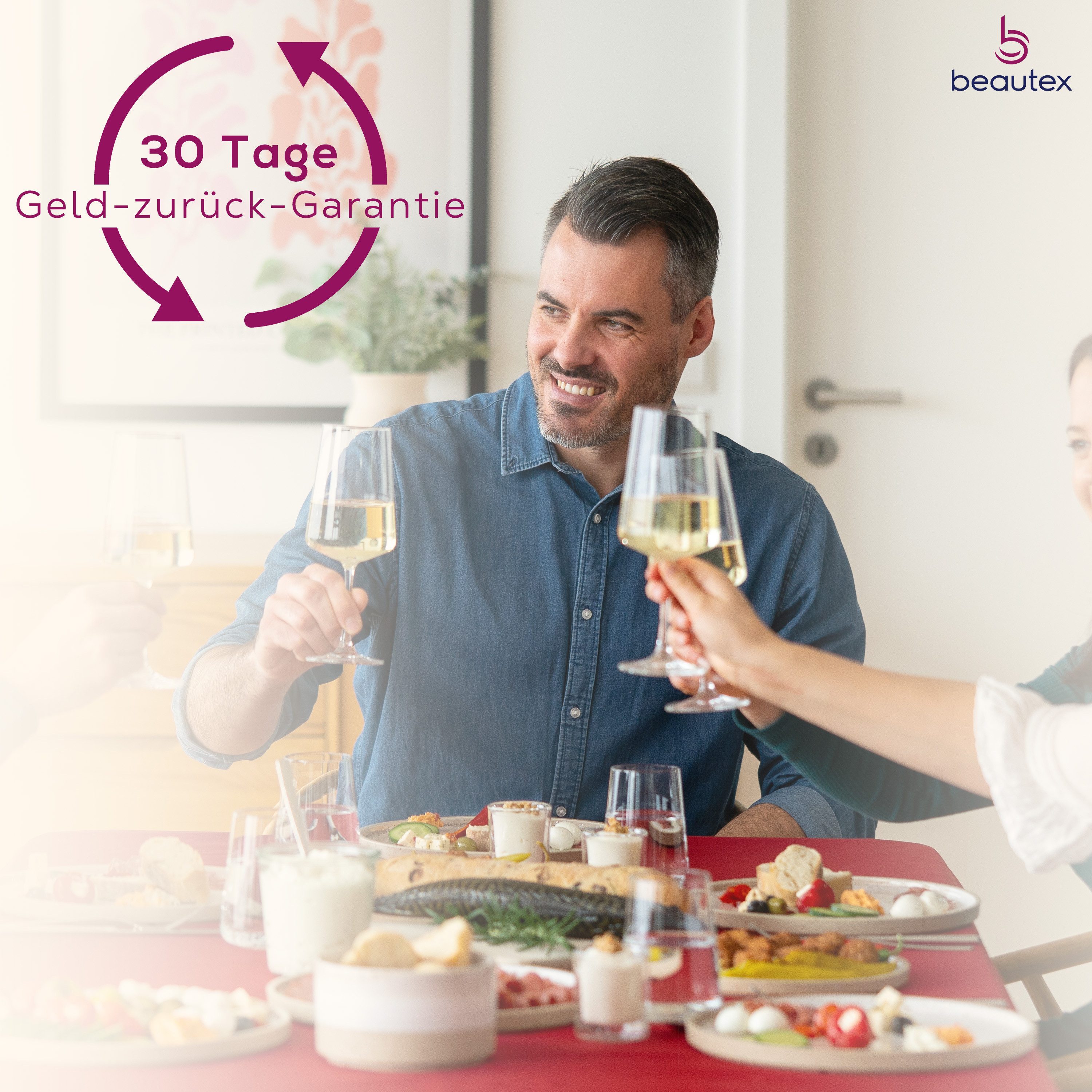 Beautex Tischdecke Damast Tischwäsche 100% Baumwolle, Vollzwirn, Gastronomie (1-tlg), Mercerisierte Vollzwirn-Qualität, 205 g/m², kochfest bis 95 °C – Bild 5 von 5