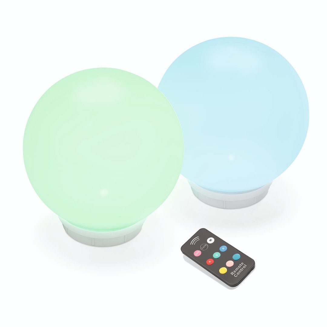 esotec Gartenleuchte Schwimmfähiges Solar Leuchtkugel 2er Set 20cm