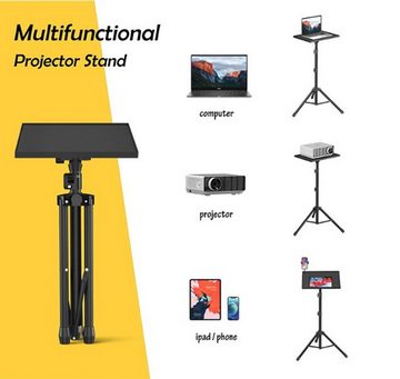 XDeer Beamer Ständer - Notenständer Klappbar Stabil,Laptop Bodenständer Beamer-Standfuß, (Tablet Halter mit Gleitschutzmatte - Projector Tripod Stand)