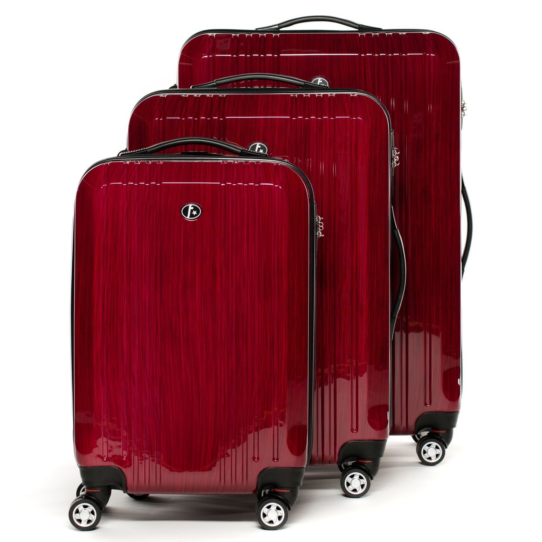 FERGÉ Kofferset »CANNES«, 4 Rollen Rollen, (3 tlg), Hartschale 3er-Set, Reisekoffer mit 4 Rollen, Koffer-Set 3-teilig