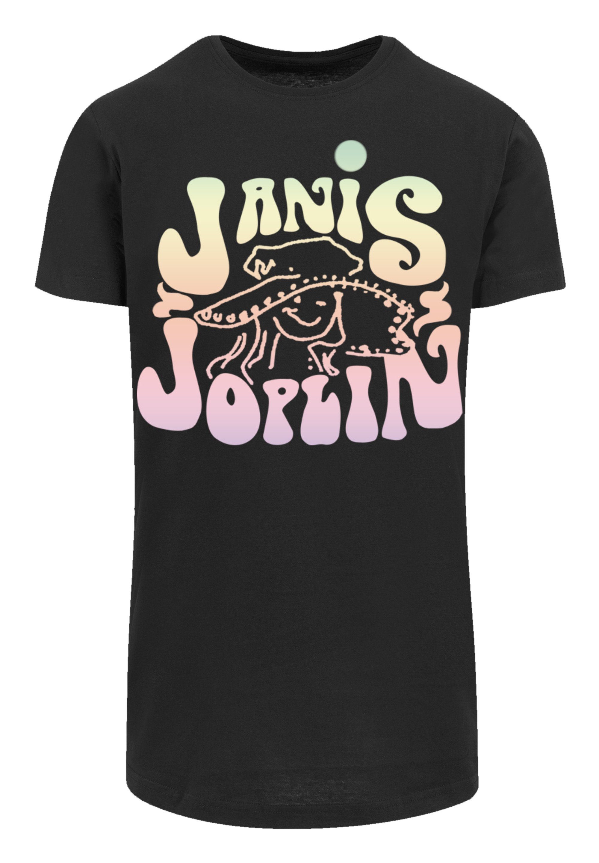 F4NT4STIC T-Shirt PLUS SIZE Janis Joplin Pastel Logo Print schwarz