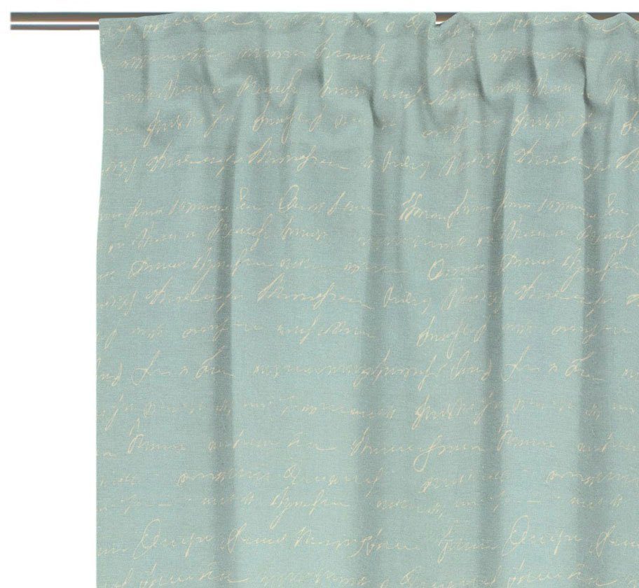 Scribble, blickdicht, nachhaltig Jacquard, petrol St), (1 aus Multifunktionsband Adam, Bio-Baumwolle Vorhang
