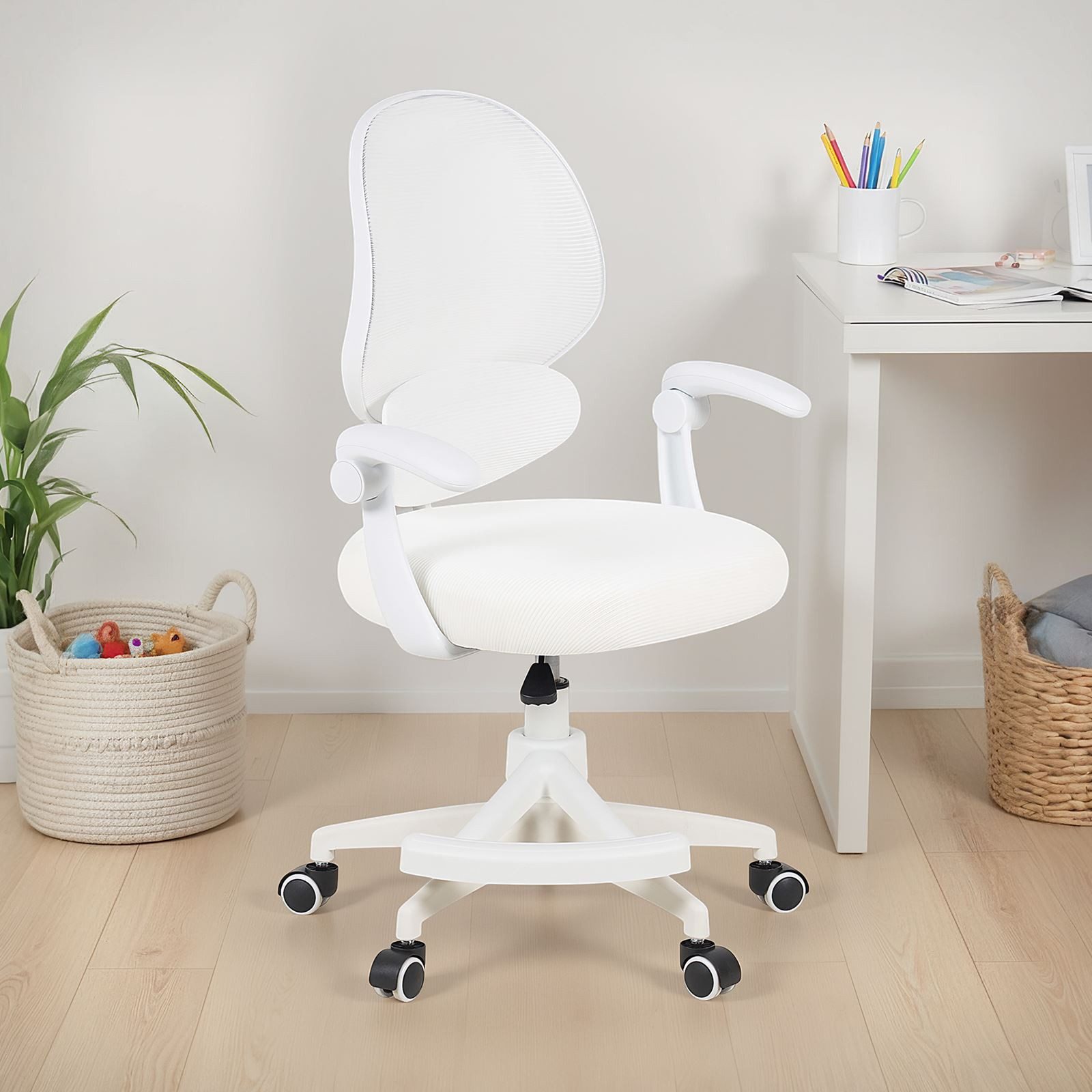 IDIMEX Drehstuhl ISLA, Schreibtischstuhl mit Fußstütze ergonomisch höhenver günstig online kaufen