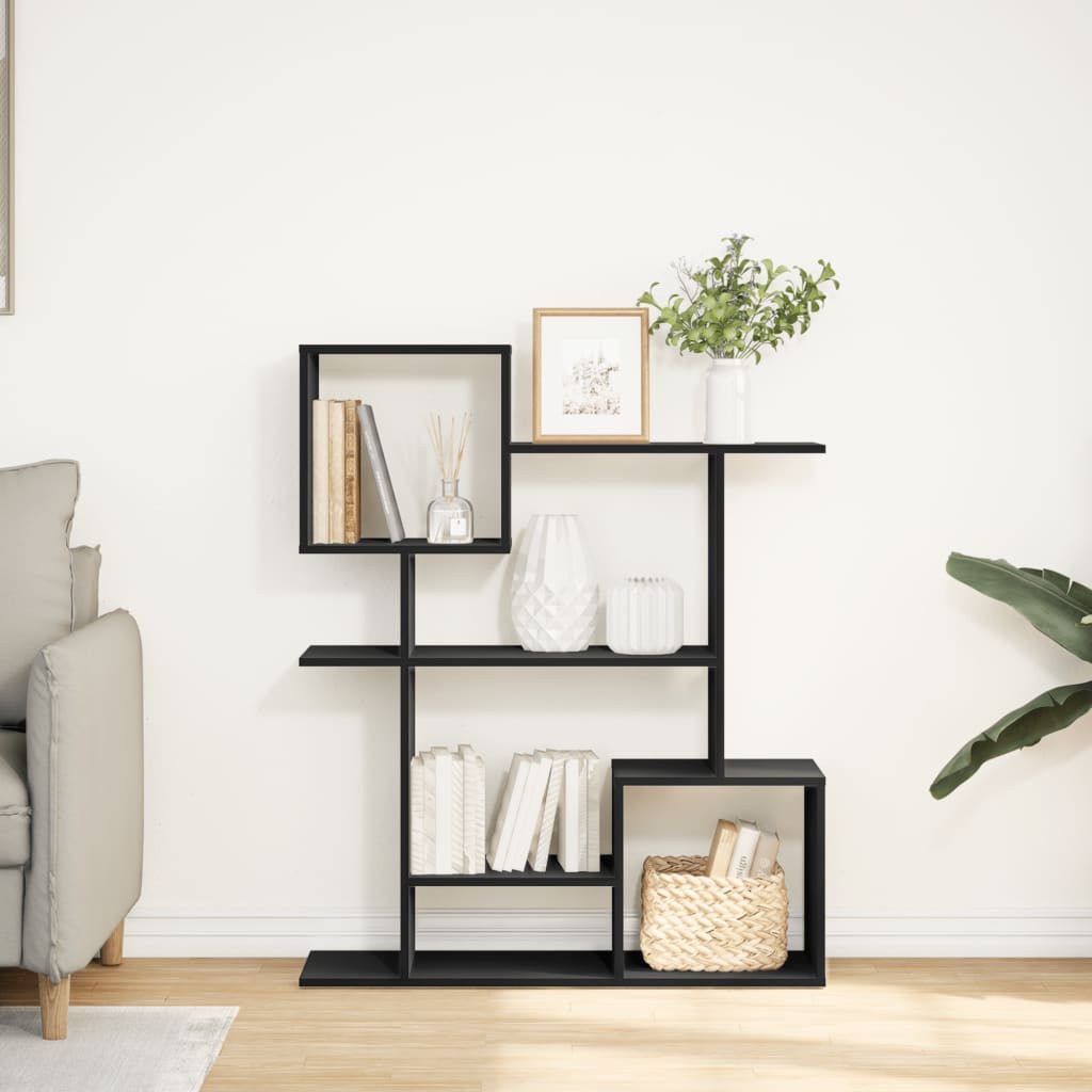 vidaXL Bücherregal Raumteiler-Bücherregal Schwarz 92x29x112 cm günstig online kaufen