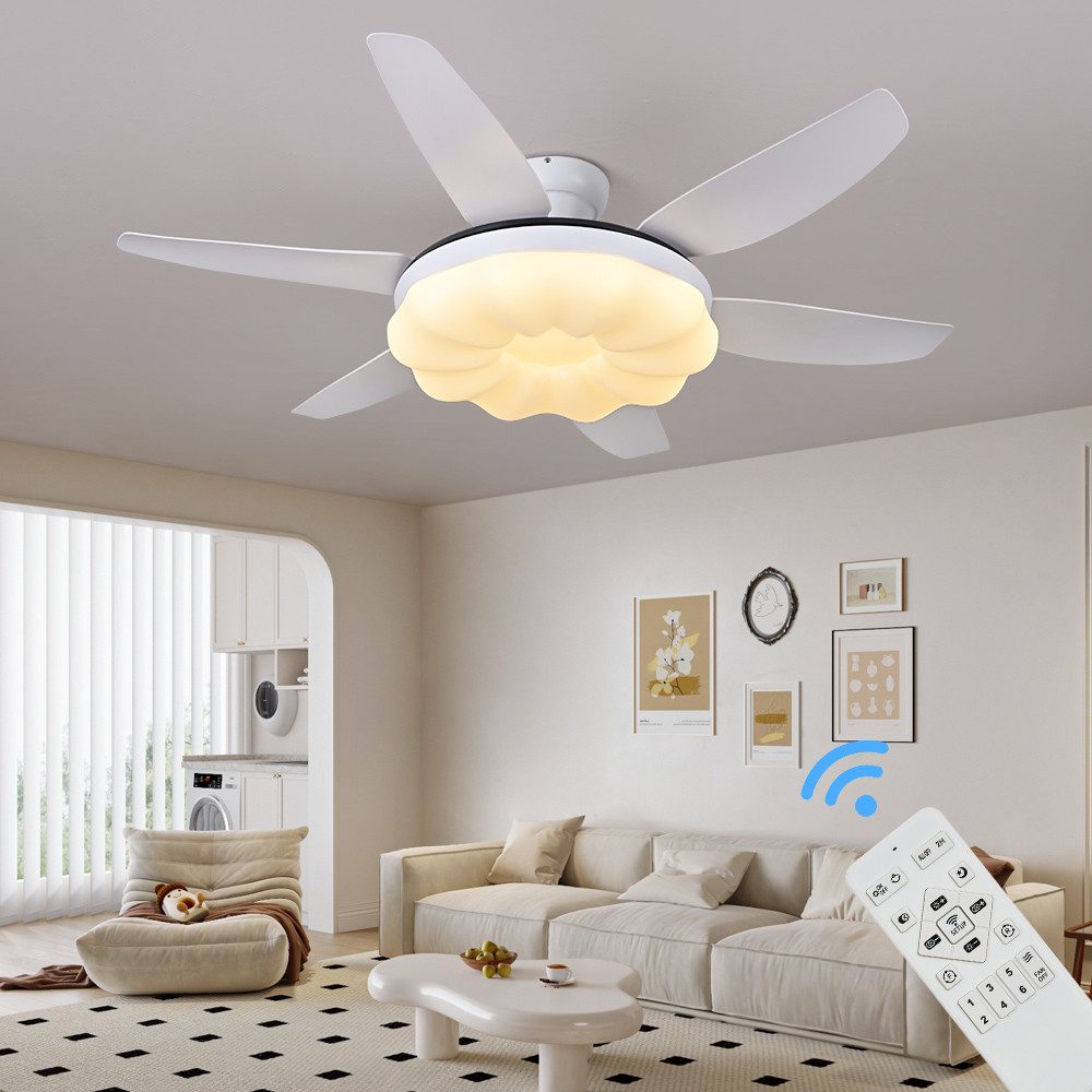 Euroton Deckenventilator Deckenventilator LED Beleuchtung Deckenlampe günstig online kaufen