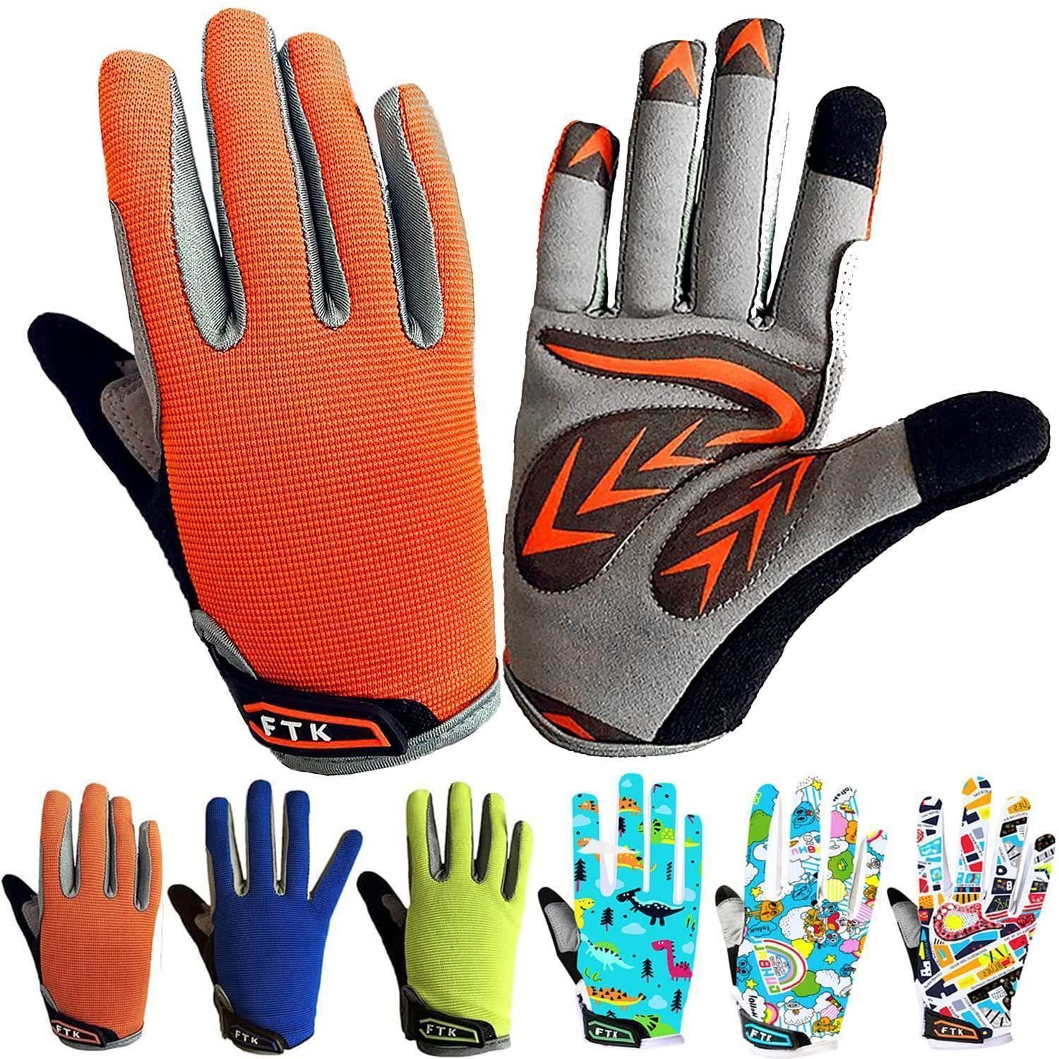 LuxusKollektion Fahrradhandschuhe Fahrradhandschuhe Kinder MTB Frühling Sommer XL Orange (1-St)