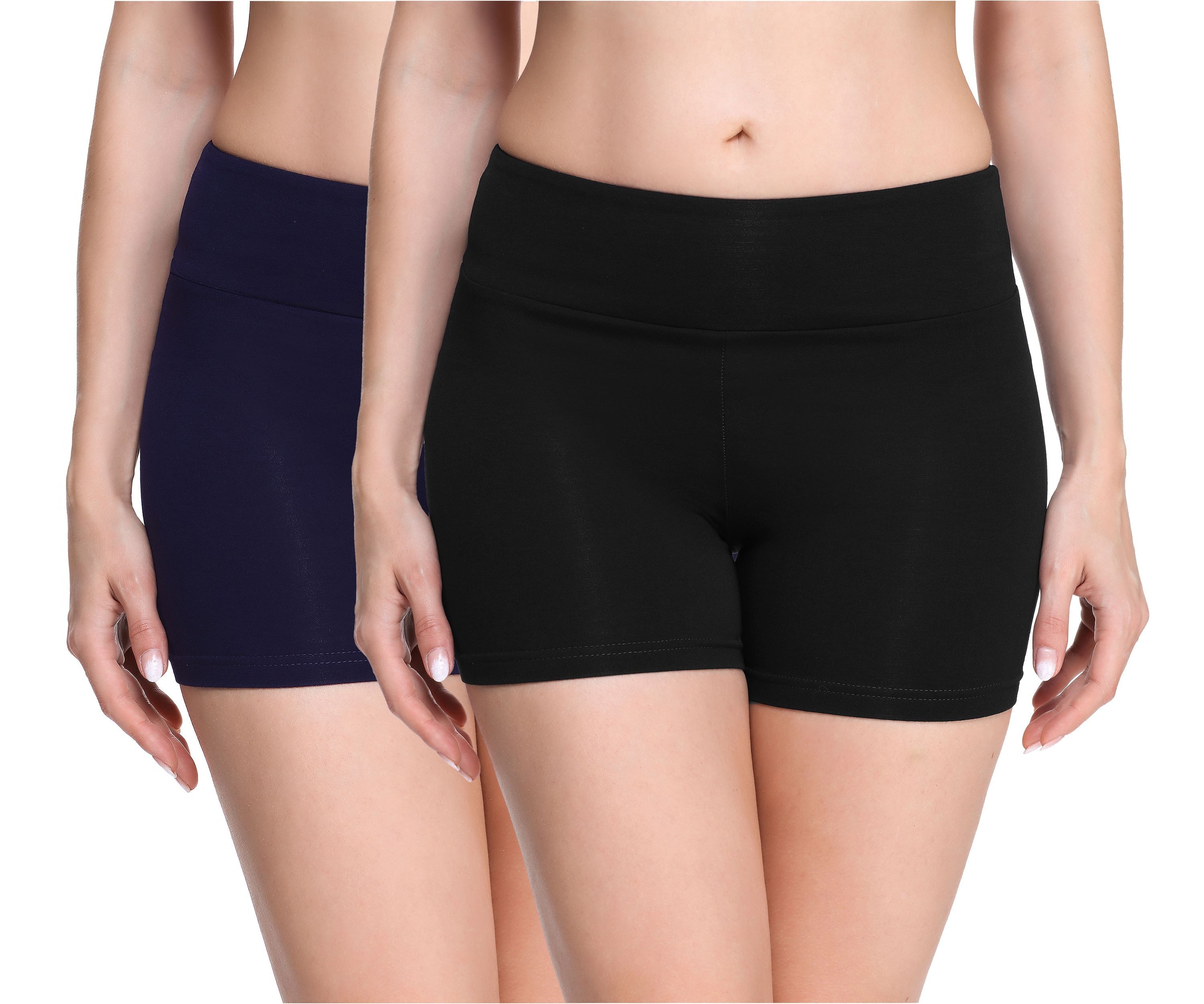Leggings 2Pak Damen Shorts Radlerhose Unterhose Hotpants kurze Hose MS10-284