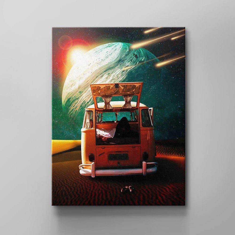 Leben Rahmen VW-Van von Leinwandbild, Camping ohne Wandbild Cooles DOTCOMCANVAS®