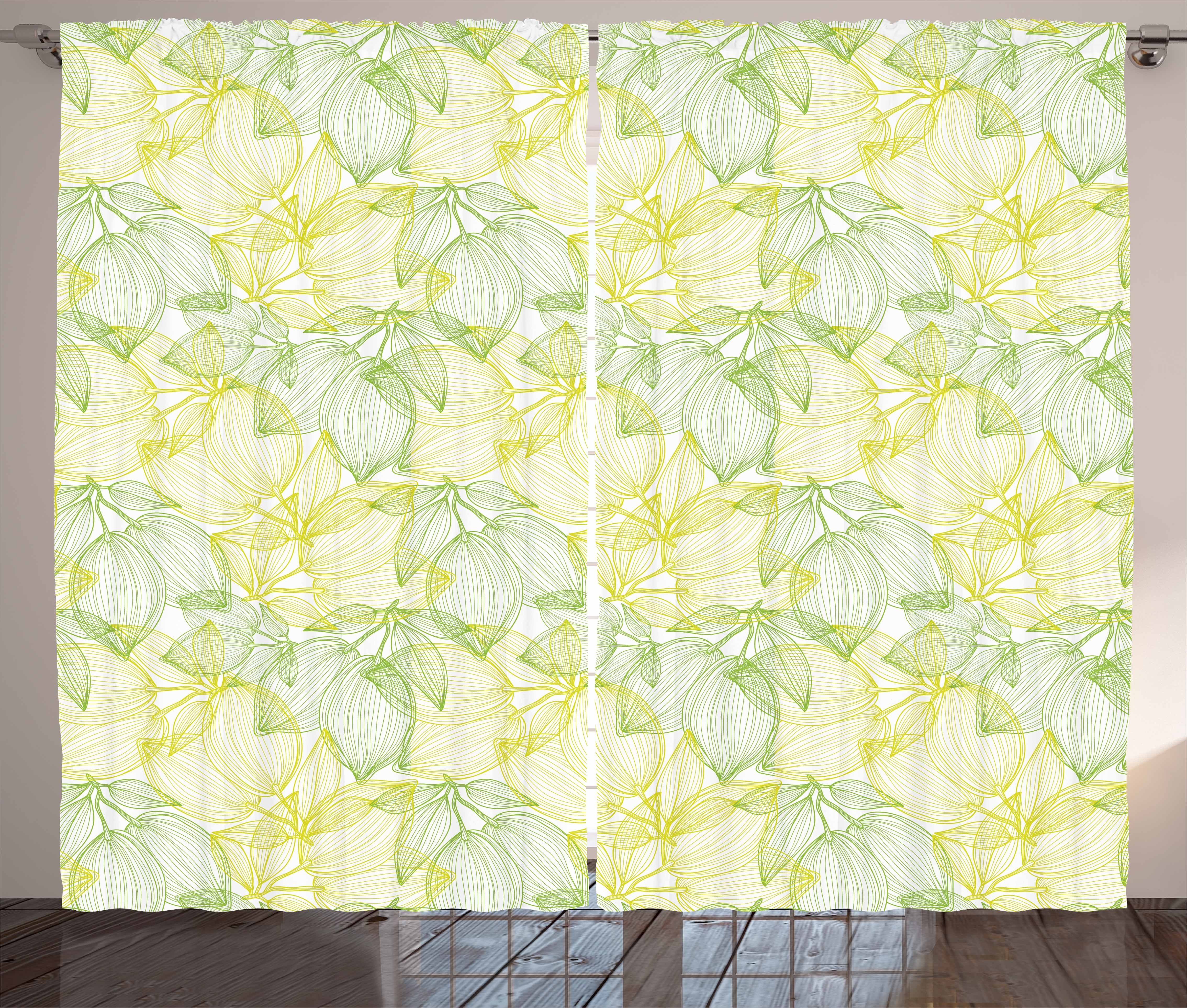 Vorhang Zitronen Abakuhaus, und mit Schlafzimmer Schlaufen Inspired Haken, Gardine Zeichnung Cage Kräuselband