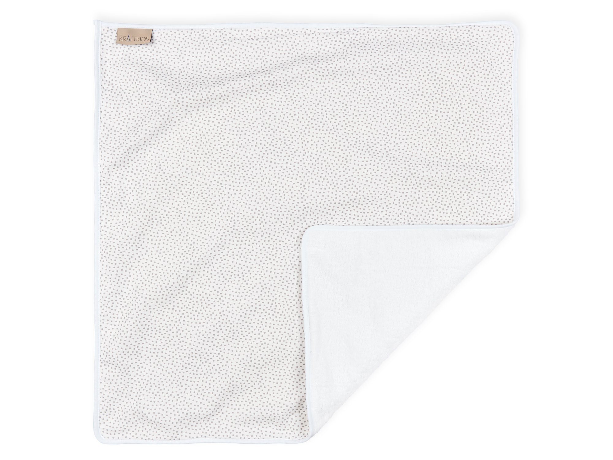graue Baumwolle, 3 Unterwegs Weiß, auf 100% KraftKids aus Punkte wasserundurchlässig, auch Wickelauflage unregelmäßige faltbar Wickelunterlage für Stoffsichten Innen