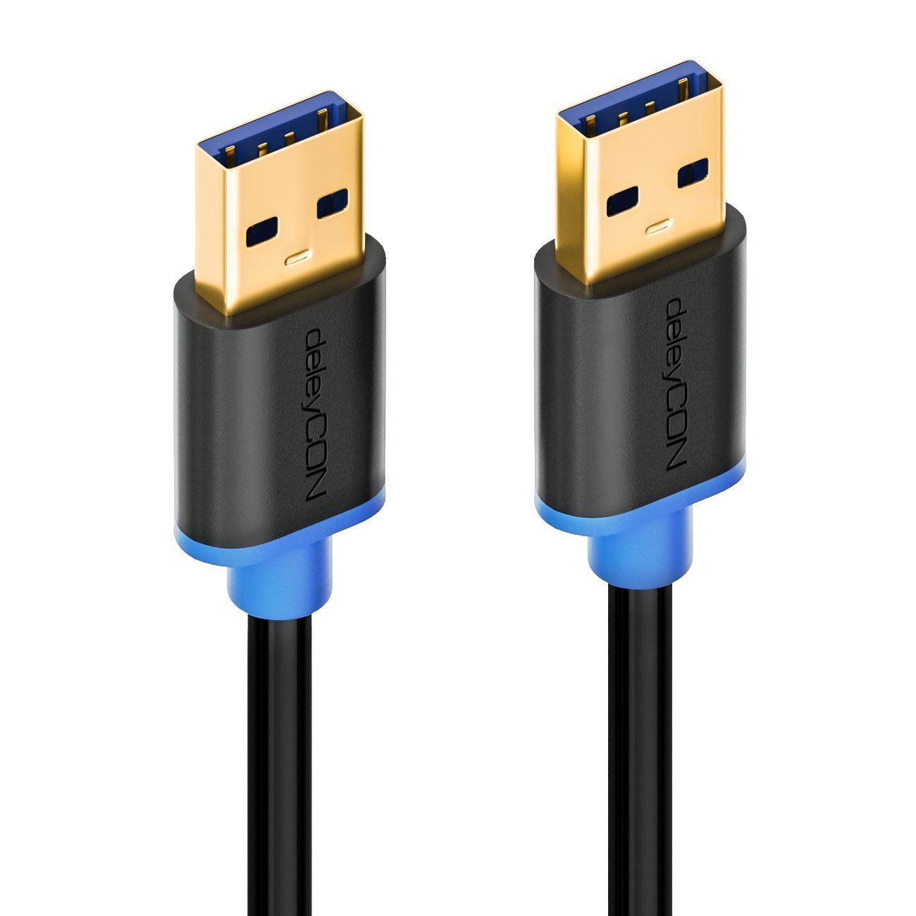 deleyCON deleyCON 1m USB 3.0 Datenkabel 5Gbit/s USB A-Stecker zu USB A-Stecker USB-Kabel