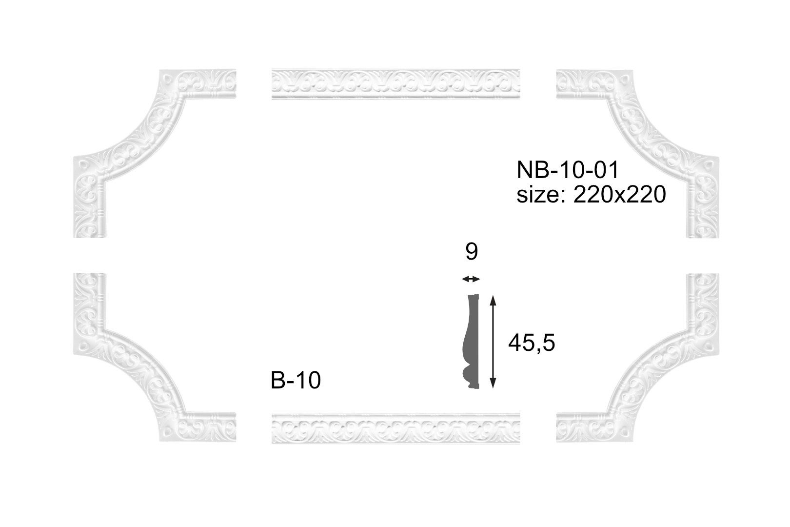 marbet design Zierleiste NB-10-01, Wand- und günstig online kaufen