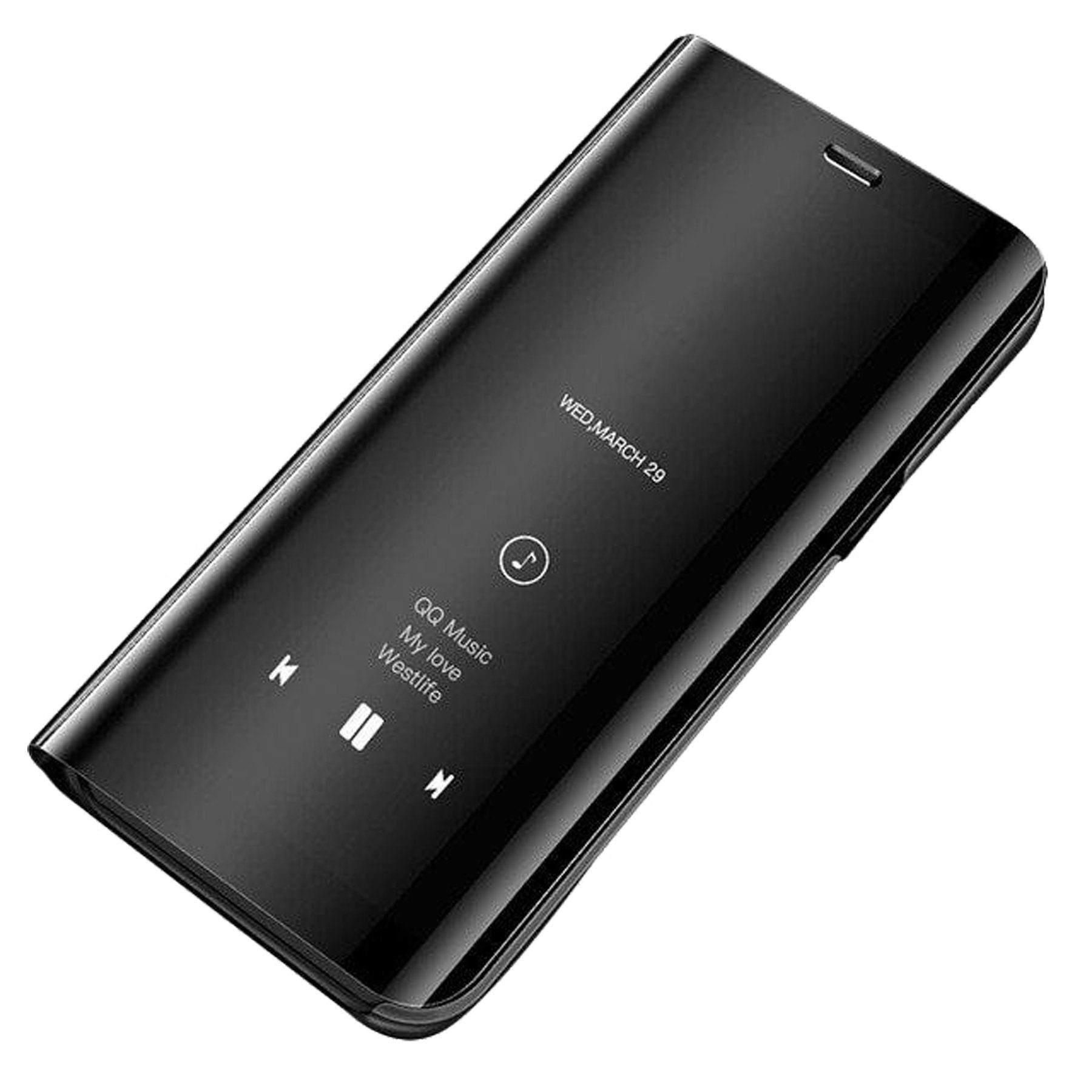 cofi1453 Handyhülle cofi1453® Smart View Spiegel Mirror Smart Cover 6,67 Zoll, Smart View Hülle Cover Case mit Standfunktion