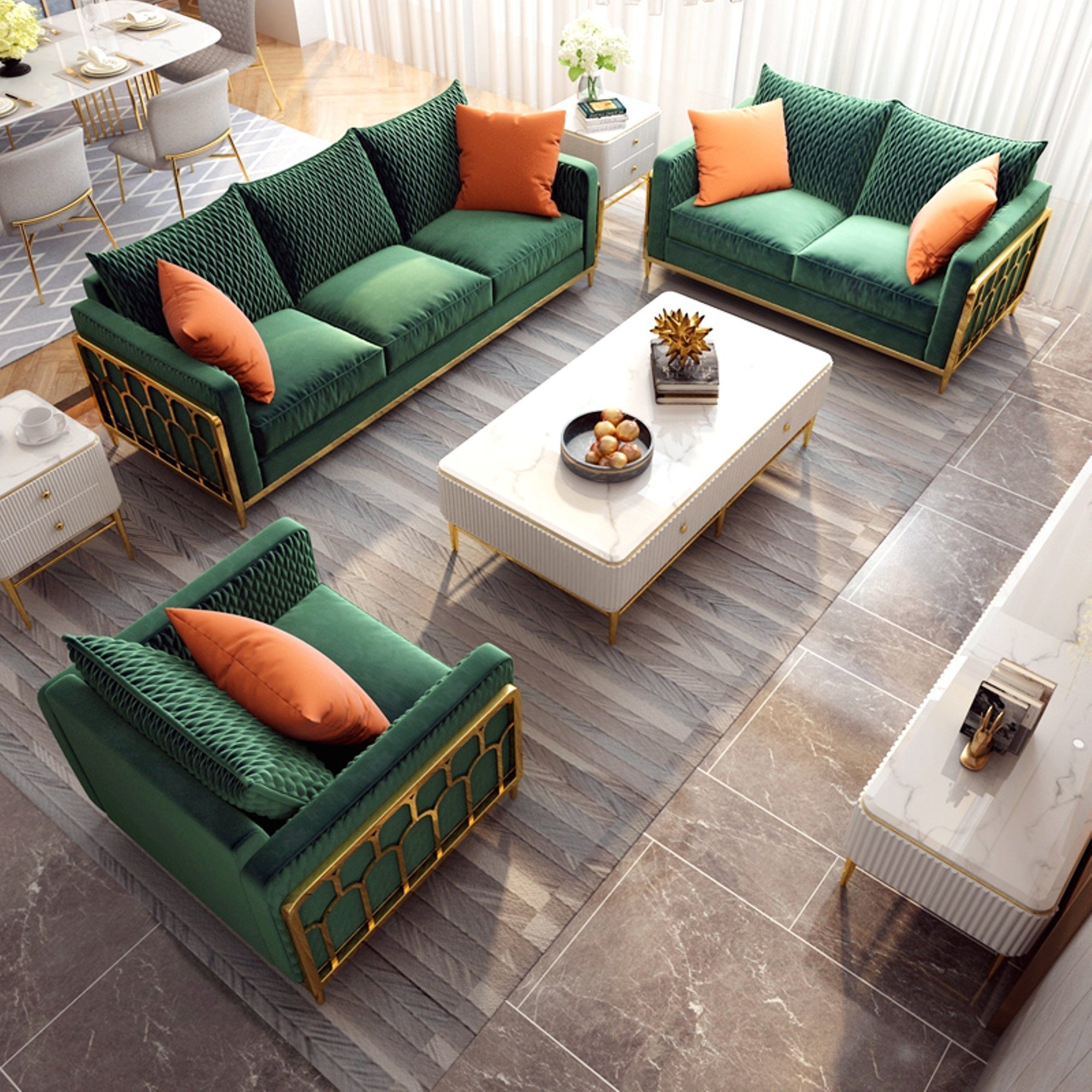 Polster Design, Made Garnitur Sofa Sitz JVmoebel Sofa Couch Sitzer 3+1 Leder in Europe